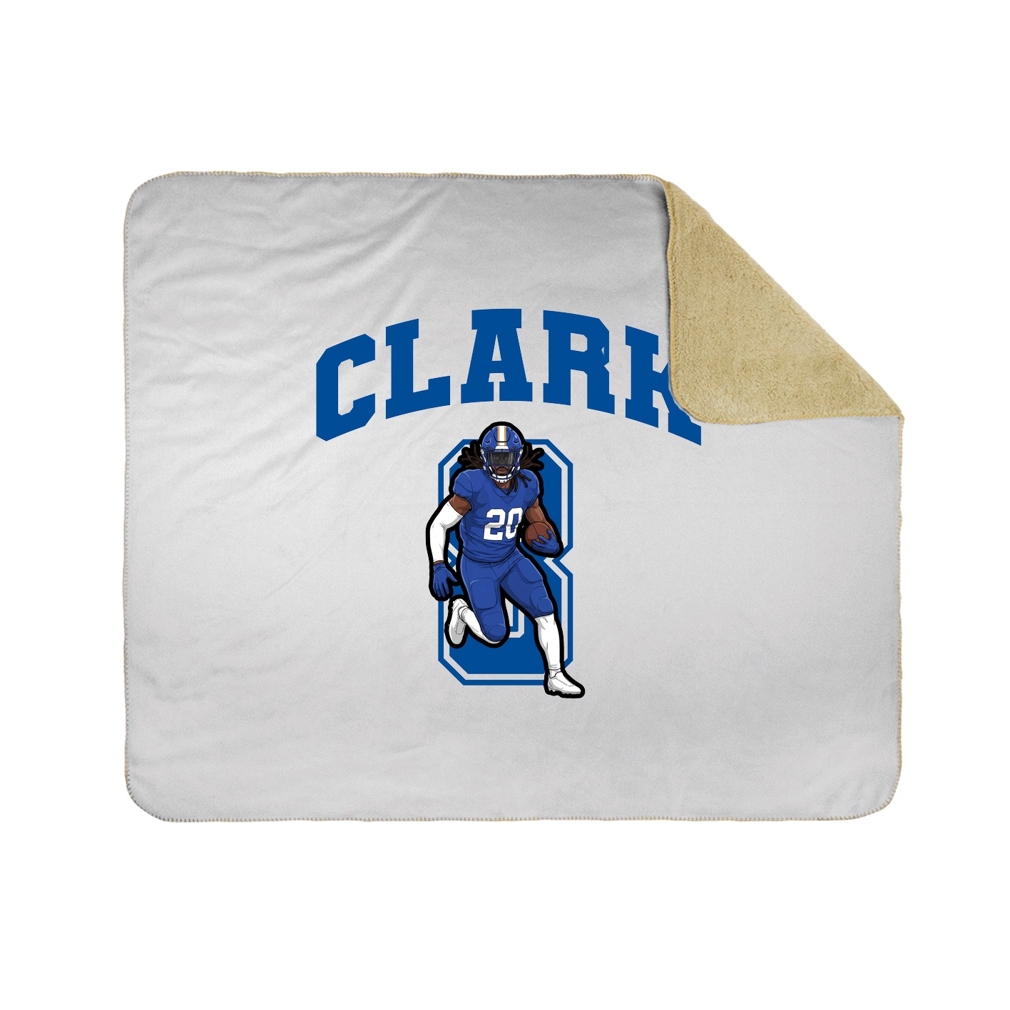 Throw Blanket — Number in White