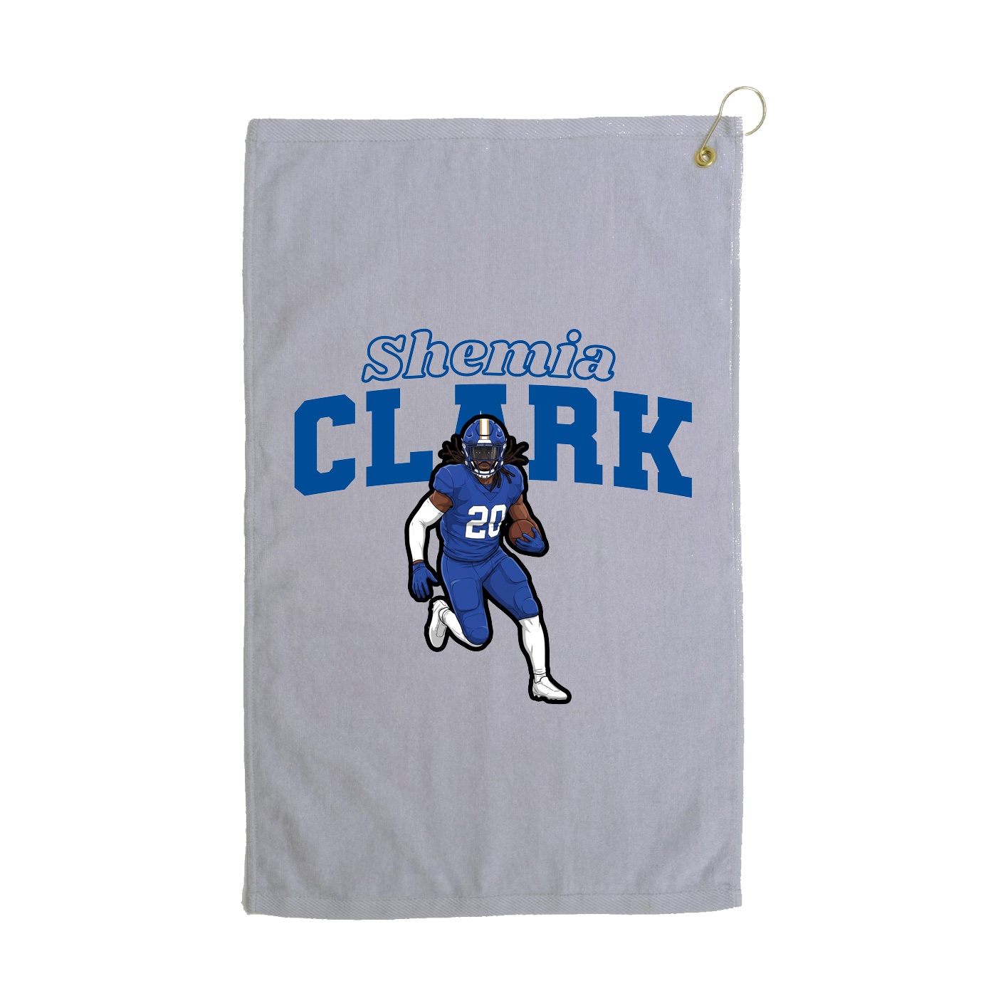 Golf Towel — Name Arch in Grey