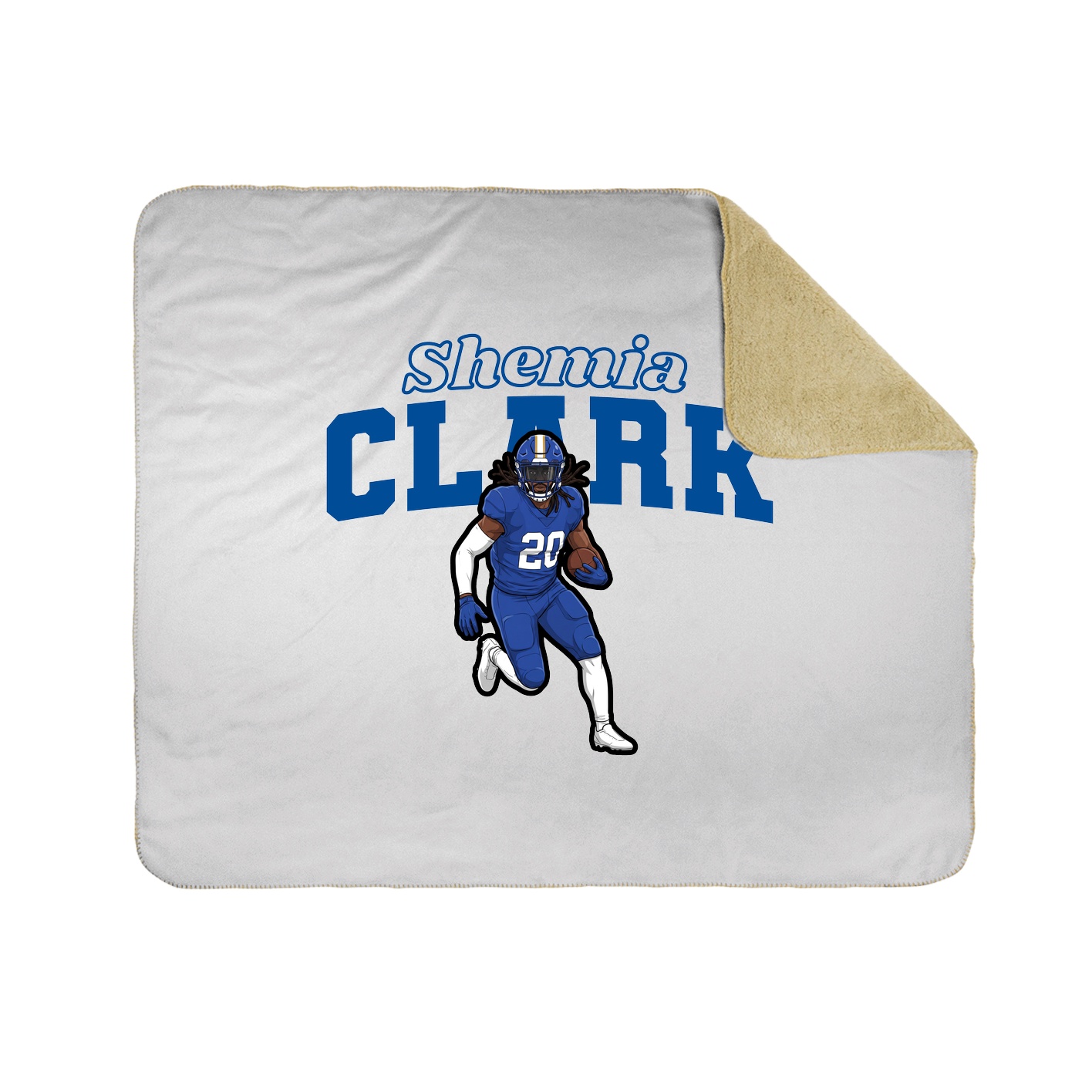 Throw Blanket — Name Arch in White