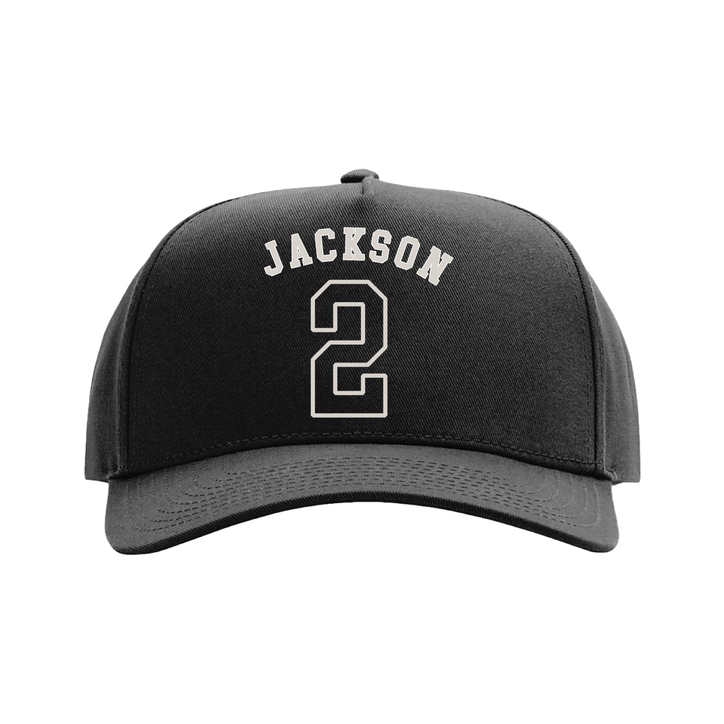 Full Fabric Five-Panel Champ Cap — Shirsey Arch in Black