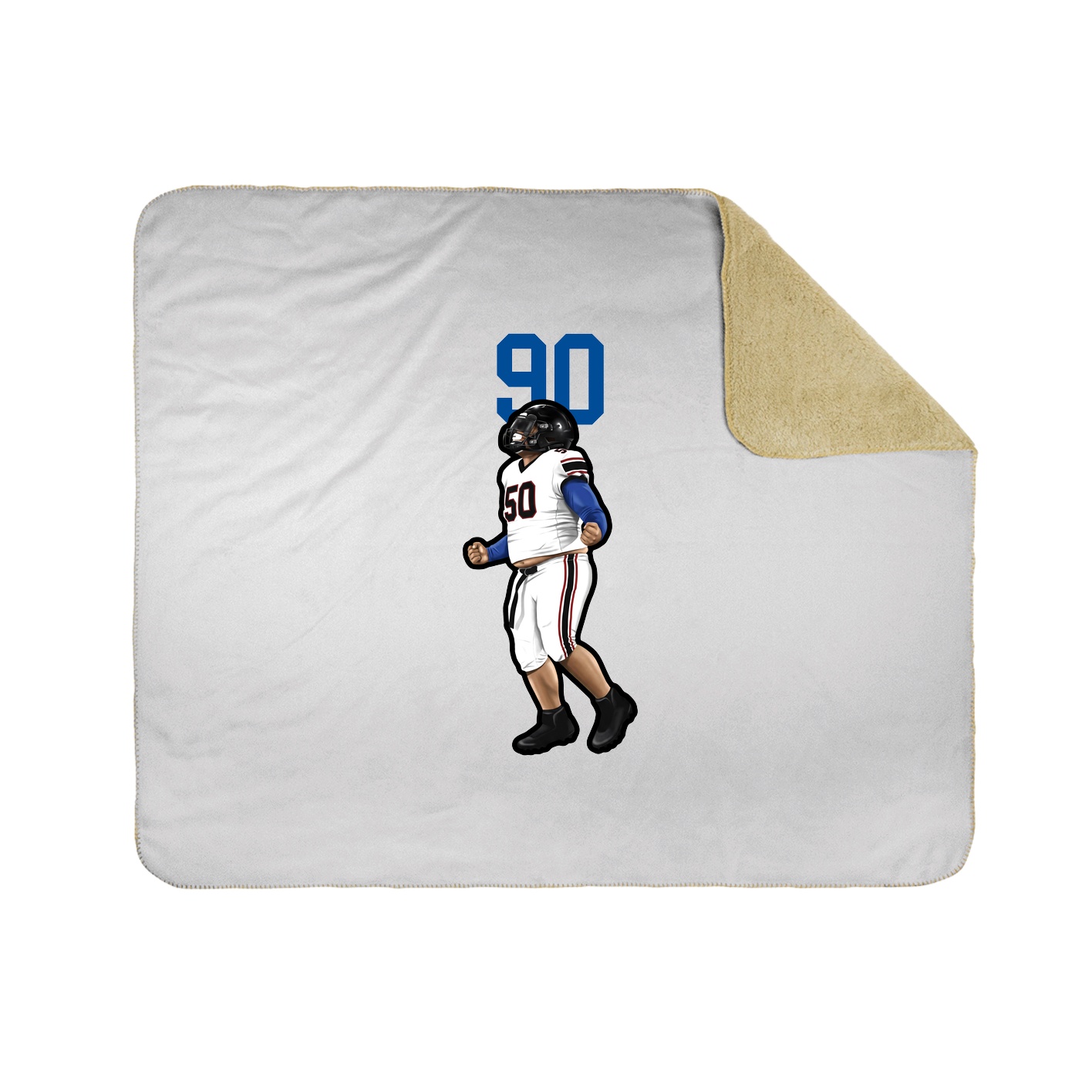 Throw Blanket — Number Top in White