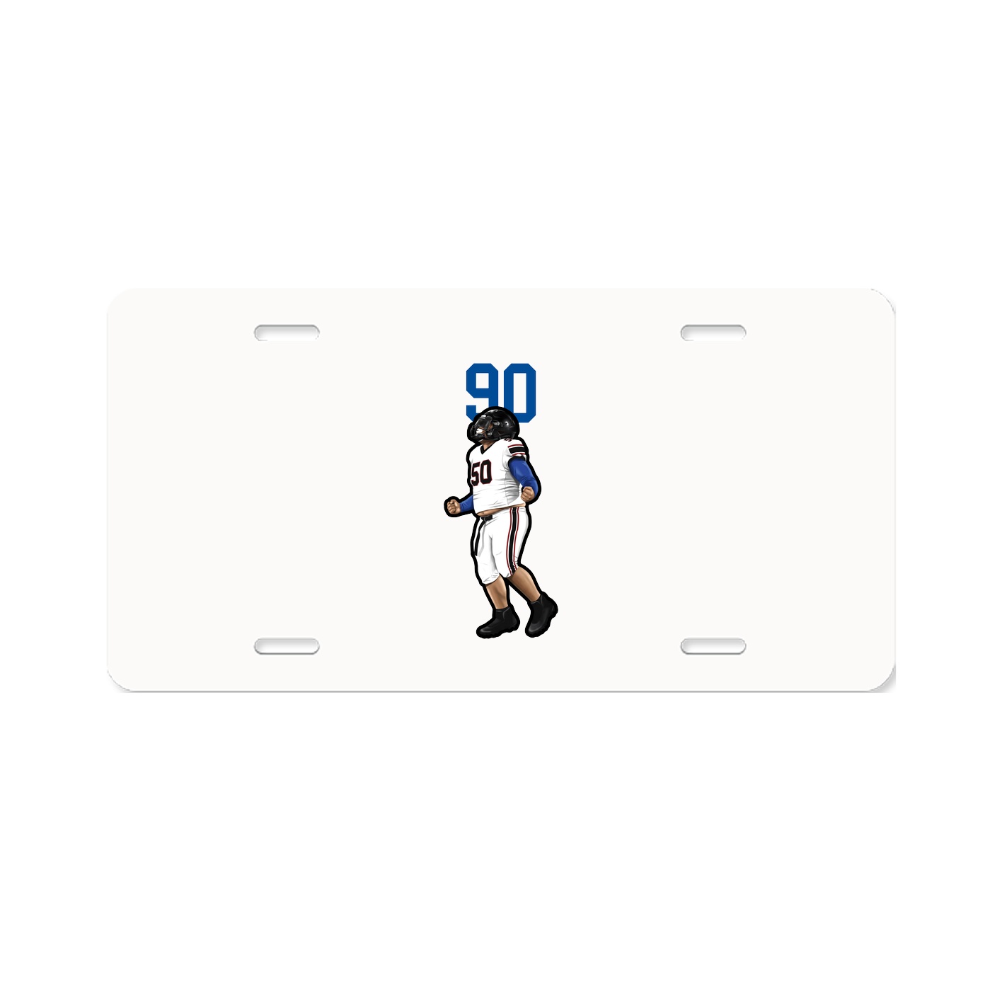 License Plate — Number Top in Classic