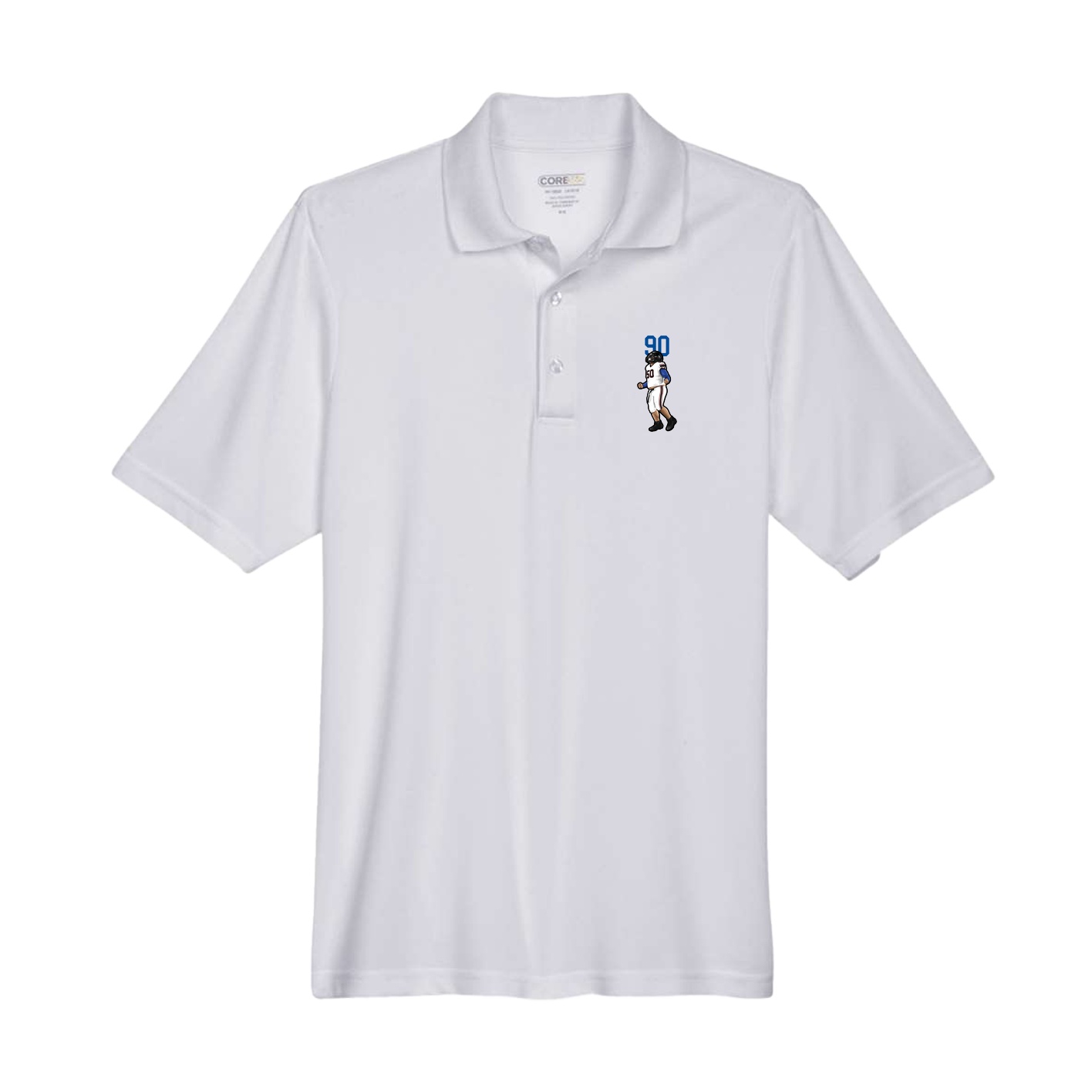 Performance Polo — Number Top in Grey