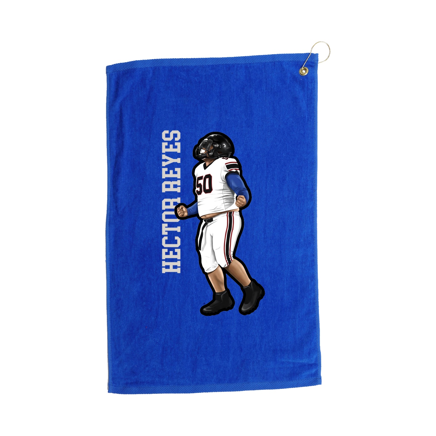 Golf Towel — Name Vertical in Royal