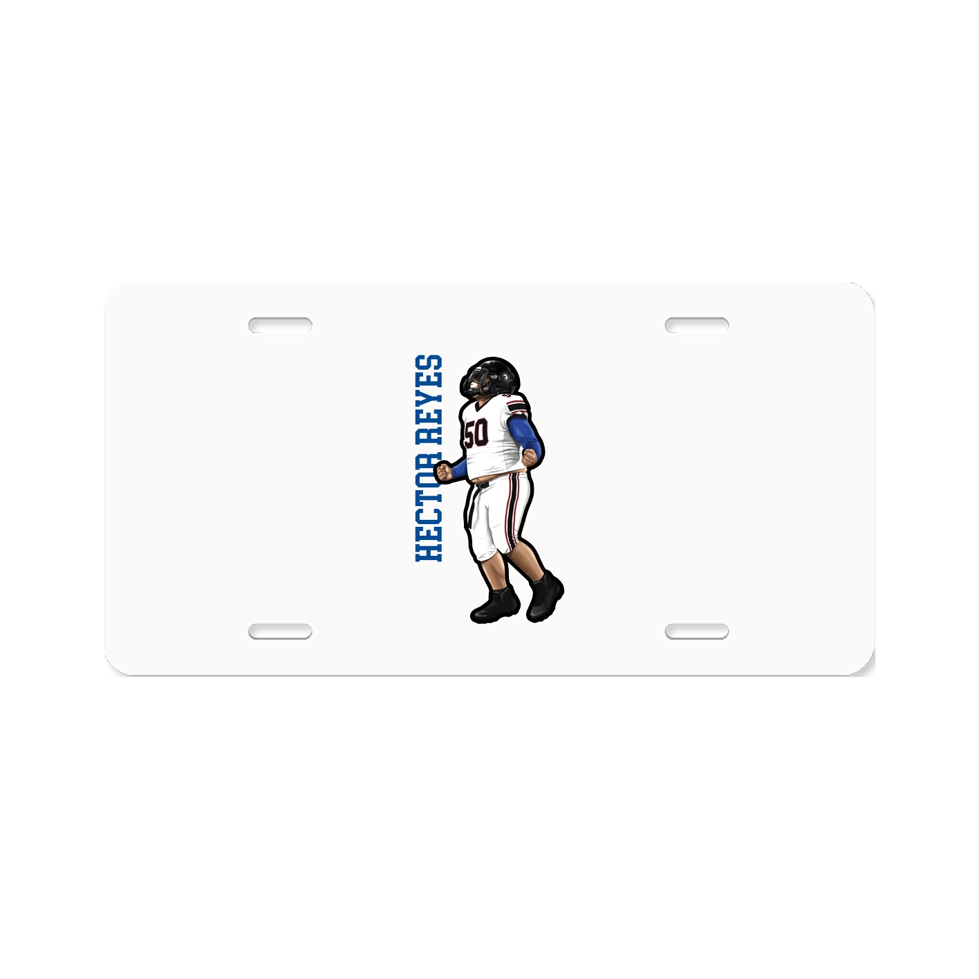 License Plate — Name Vertical in Classic
