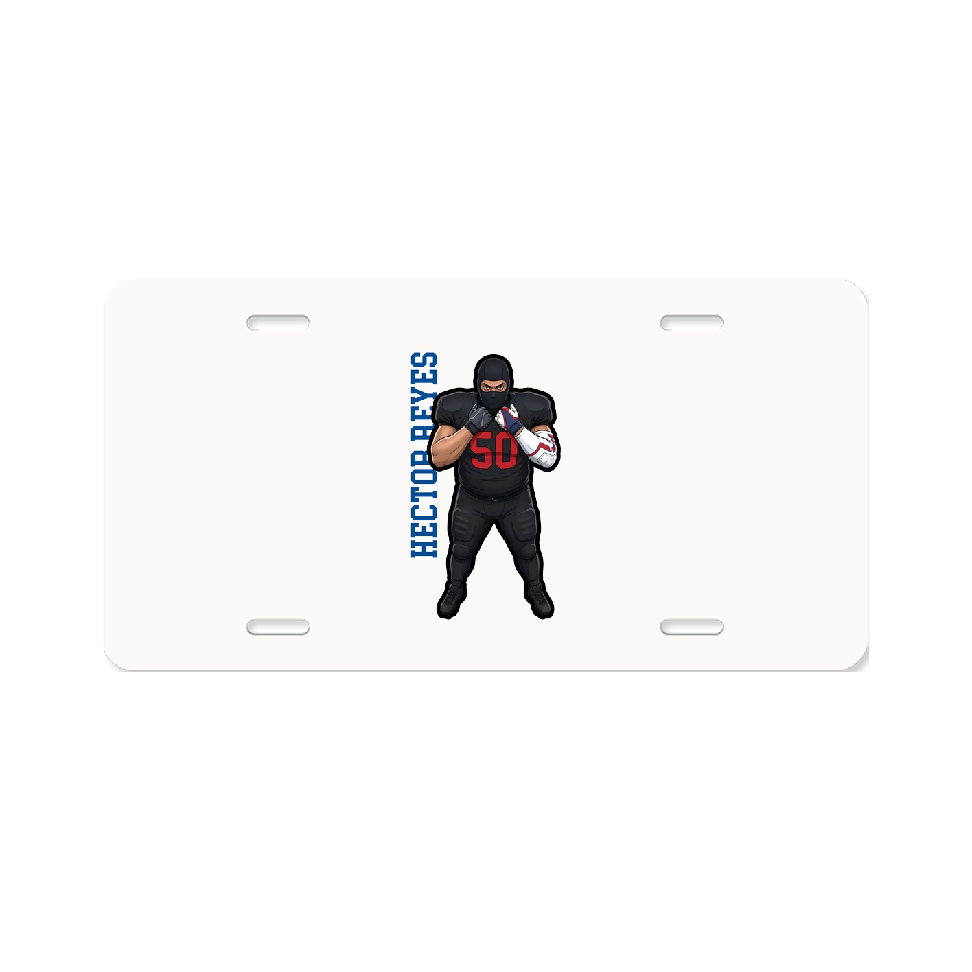License Plate — Name Vertical in Classic