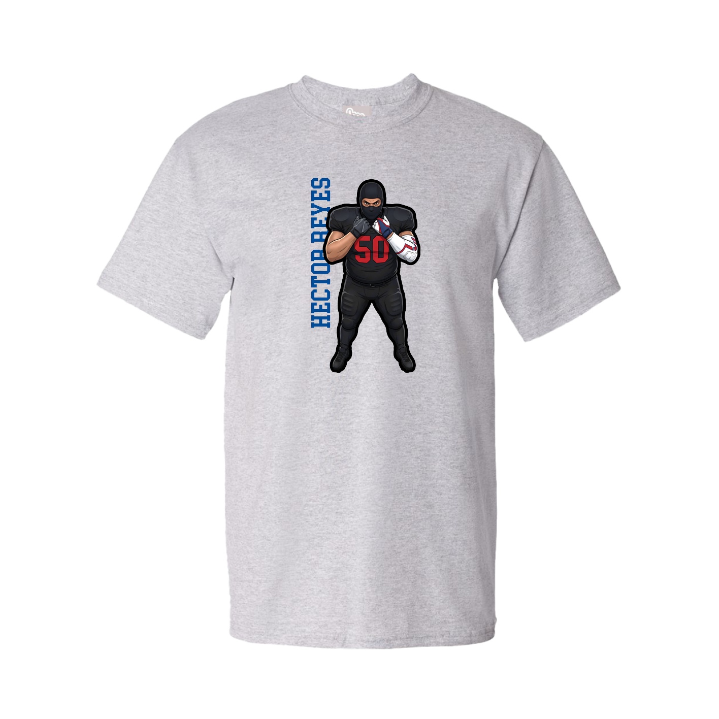 Tee — Name Vertical in Grey