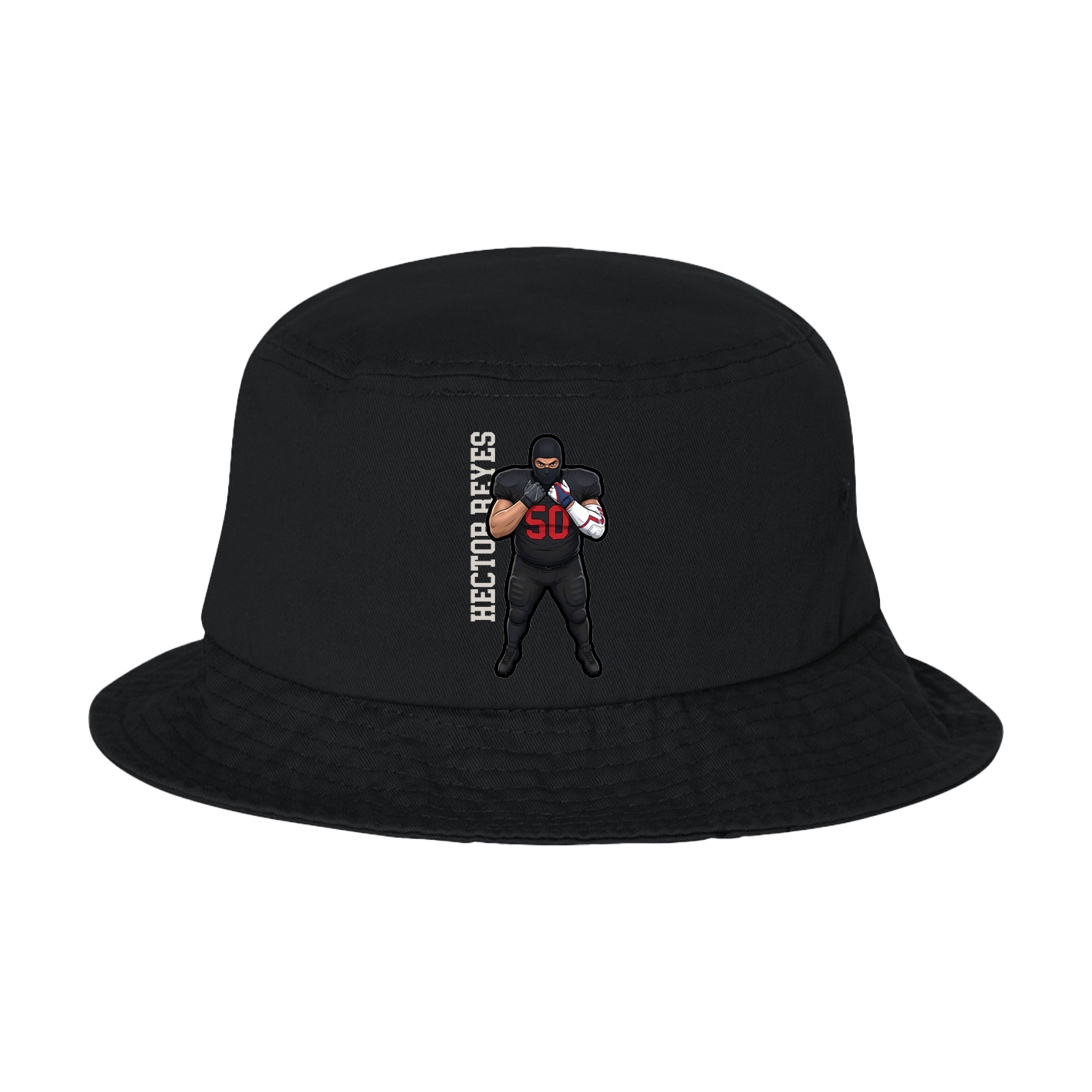Bucket Cap — Name Vertical in Black