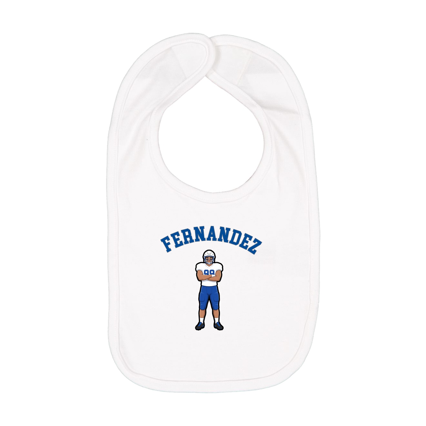 Infant Bib — Shirsey Arch in White