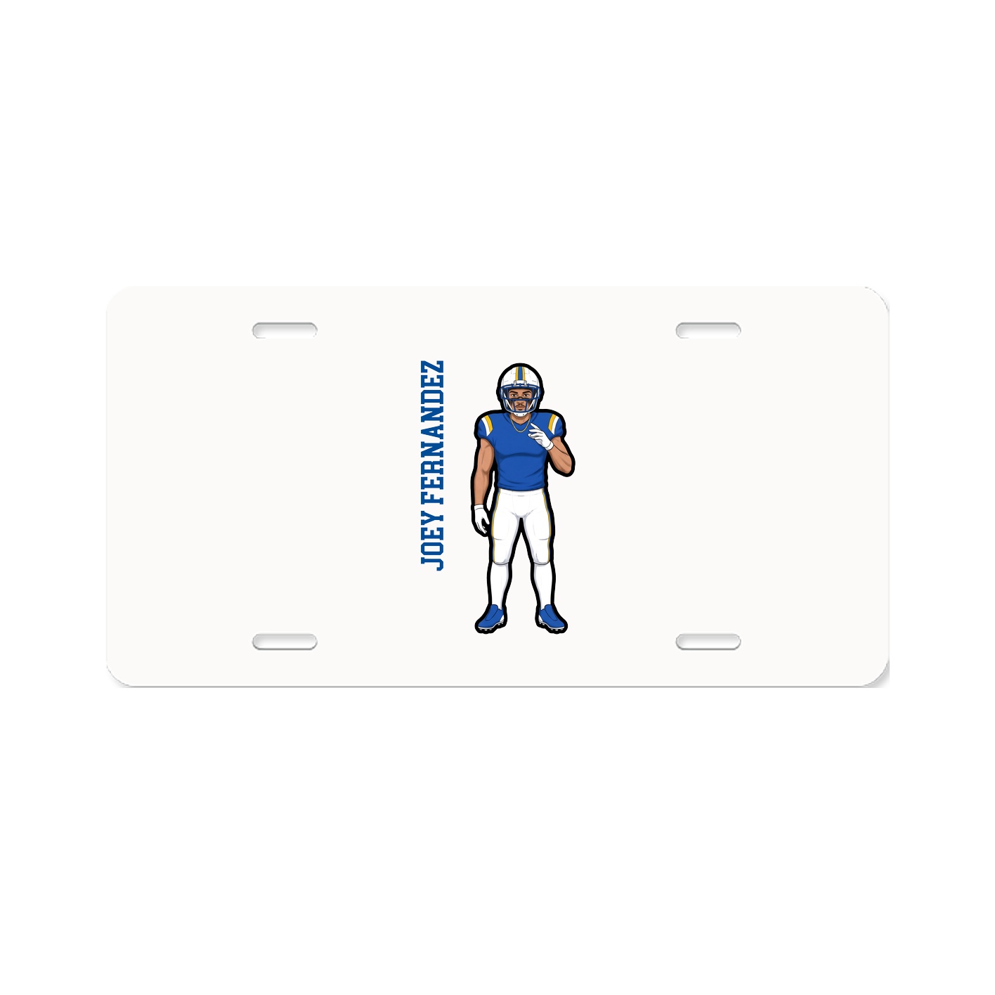License Plate — Name Vertical in Classic