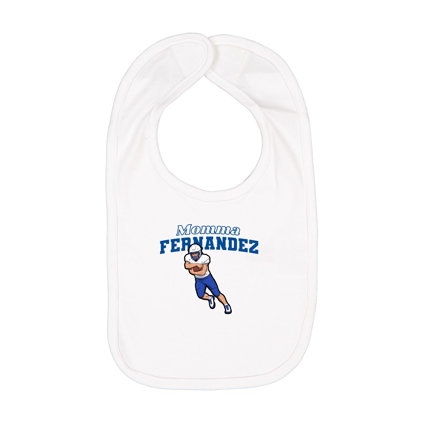 Infant Bib — Mothers Day Block in White
