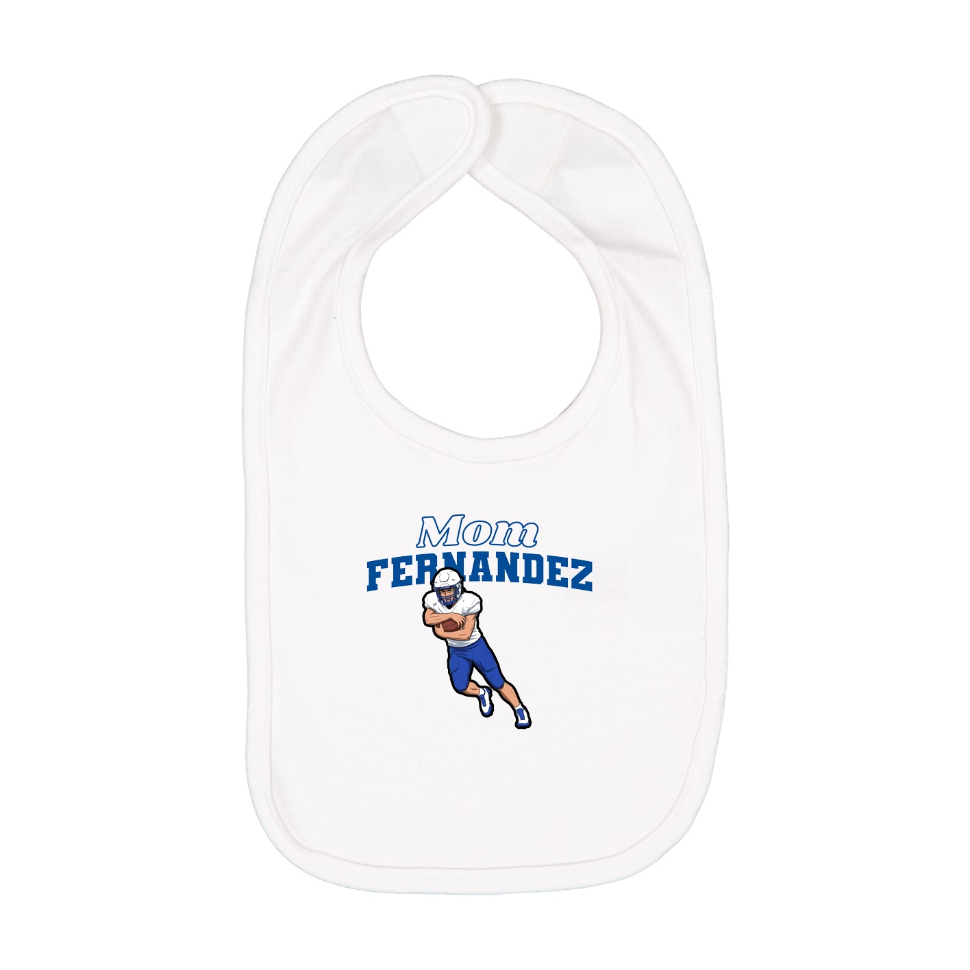 Infant Bib — Mothers Day Block in White