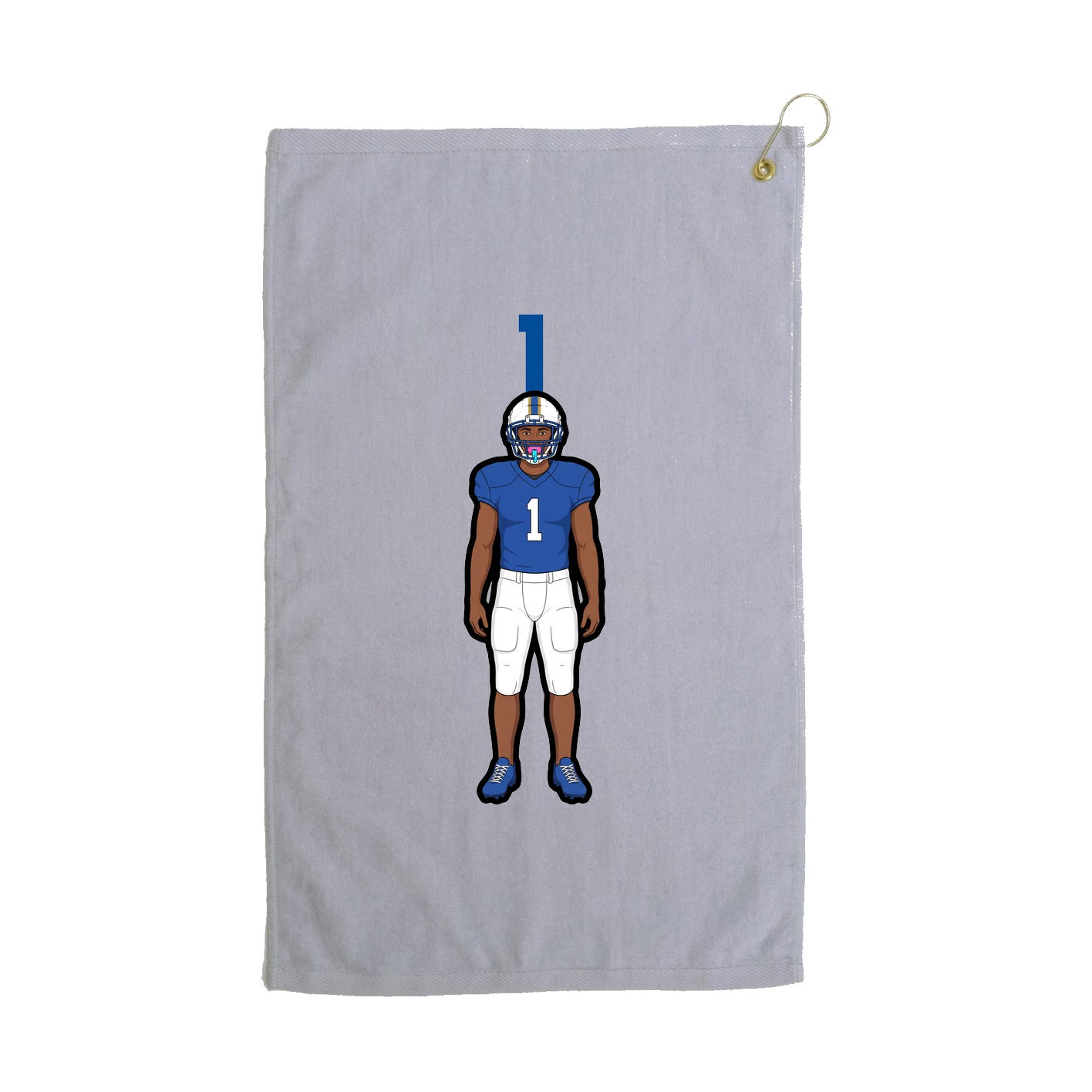 Golf Towel — Number Top in Grey