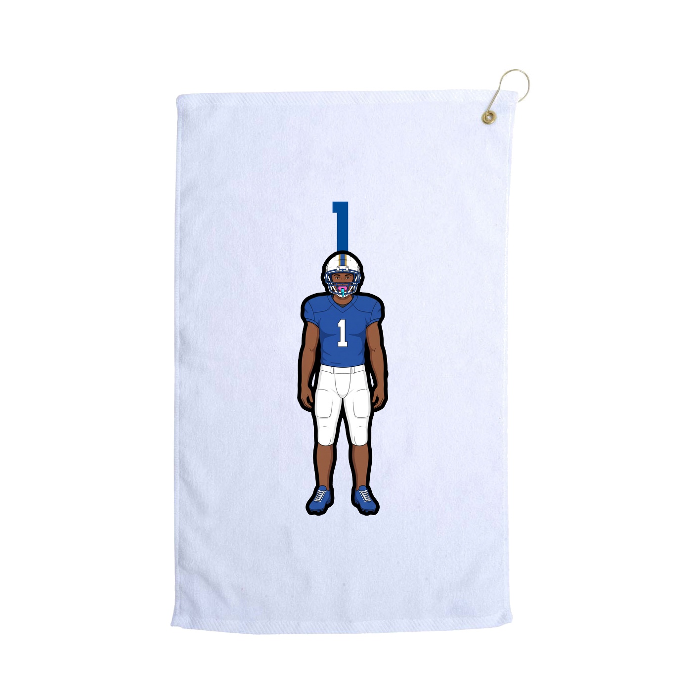 Golf Towel — Number Top in White