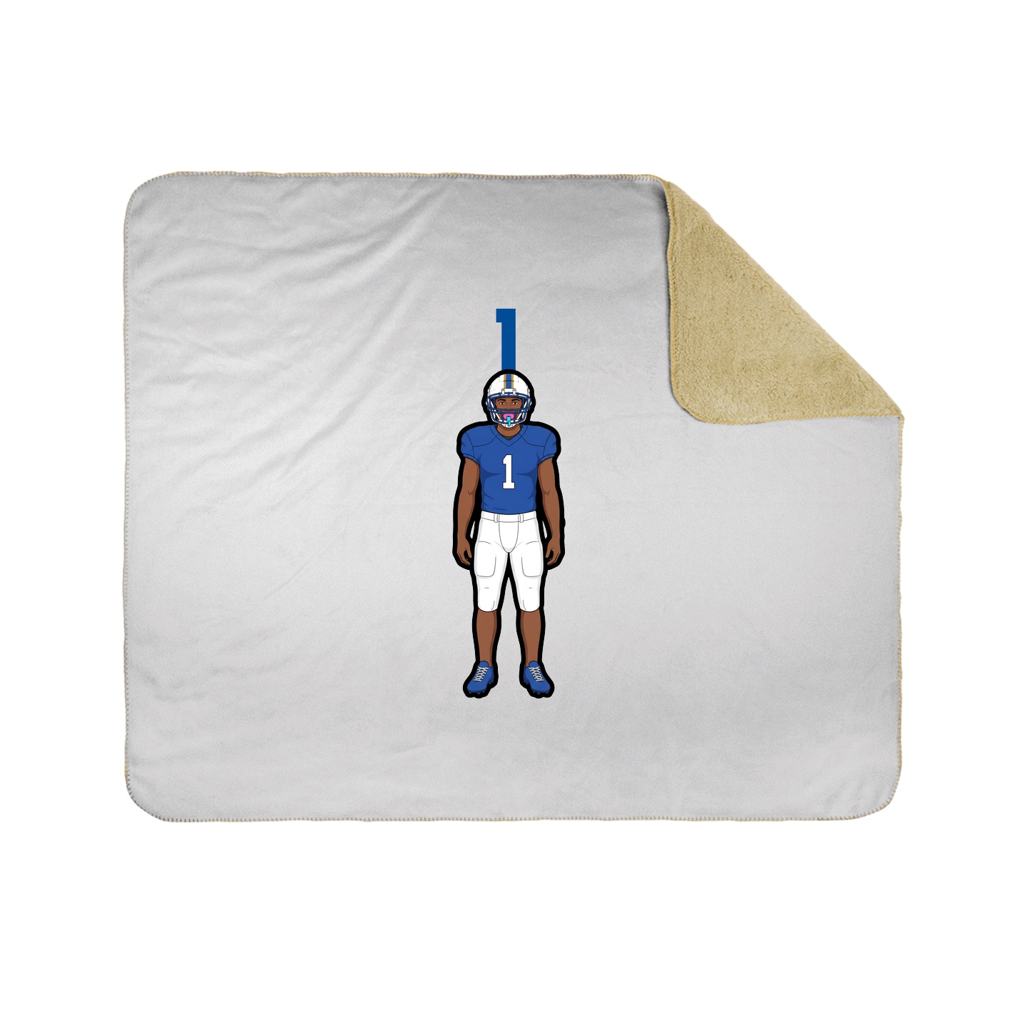 Throw Blanket — Number Top in White