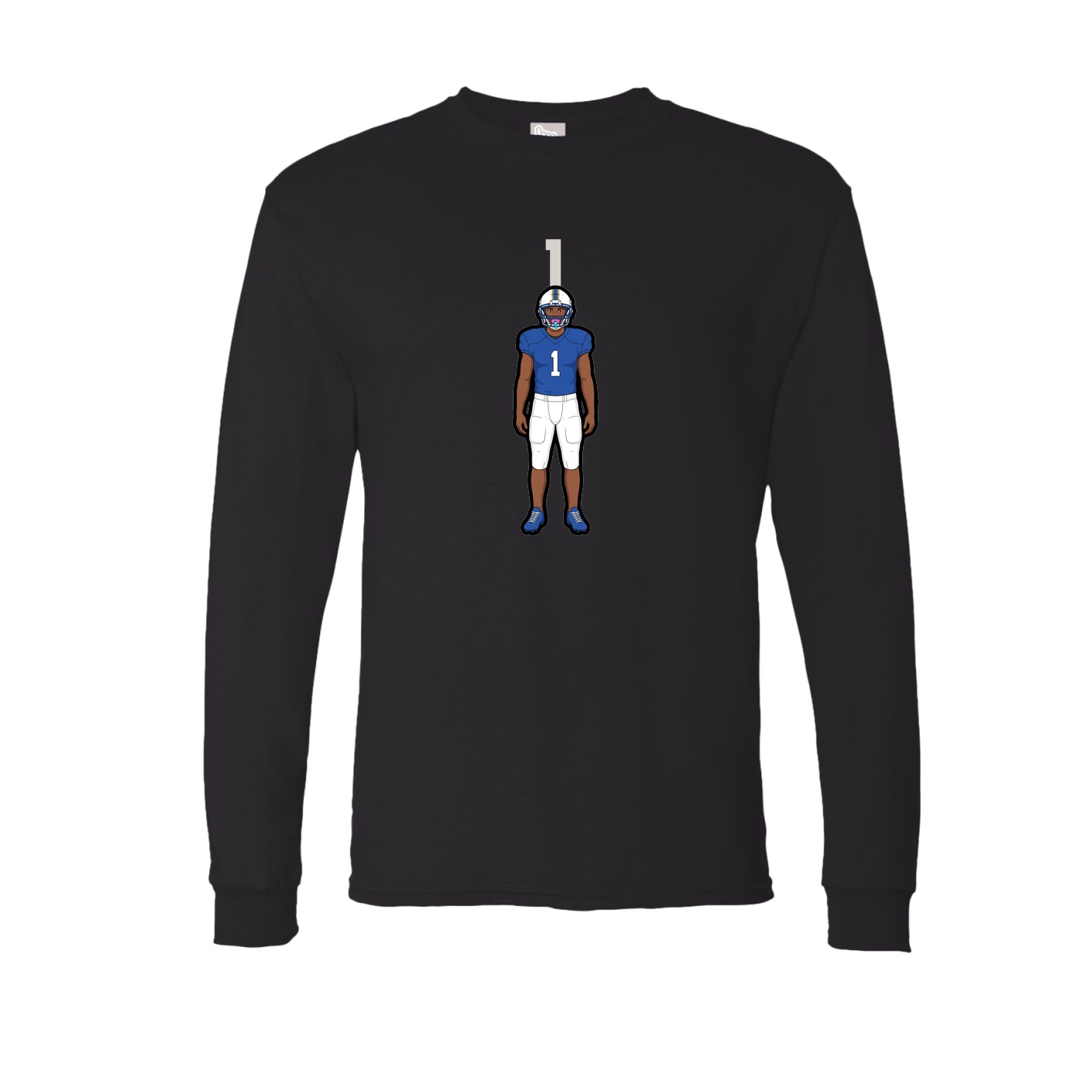 Long Sleeve Tee — Number Top in Black