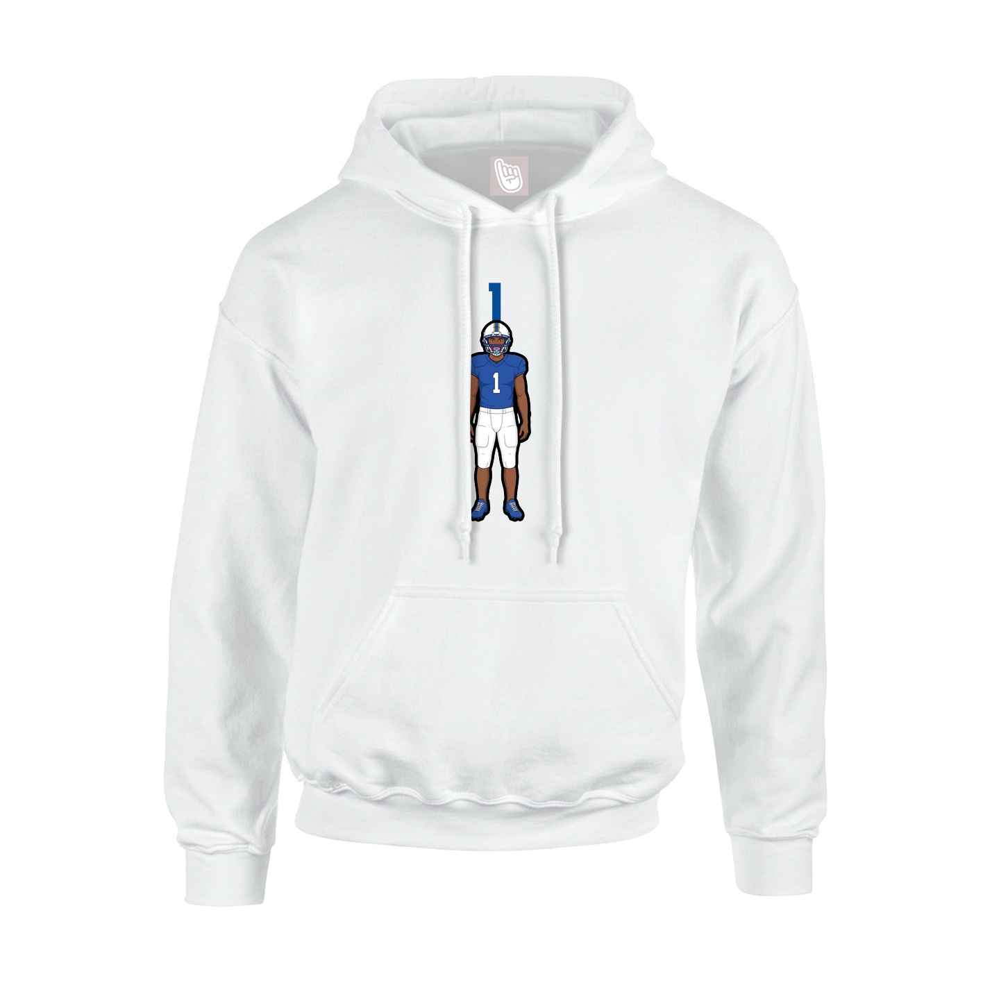 Hoodie — Number Top in White