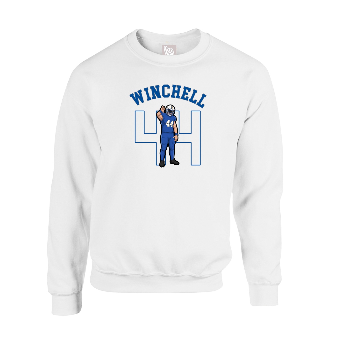 Fleece Crew — Shirsey Arch in White