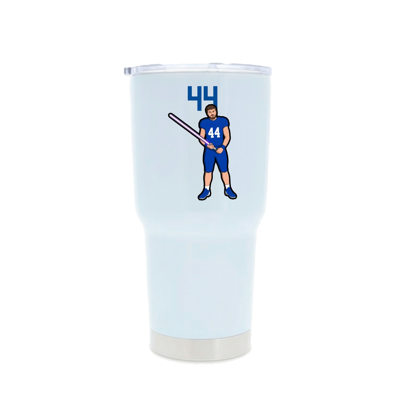 30oz Stainless Steel Tumbler — Number Top in White