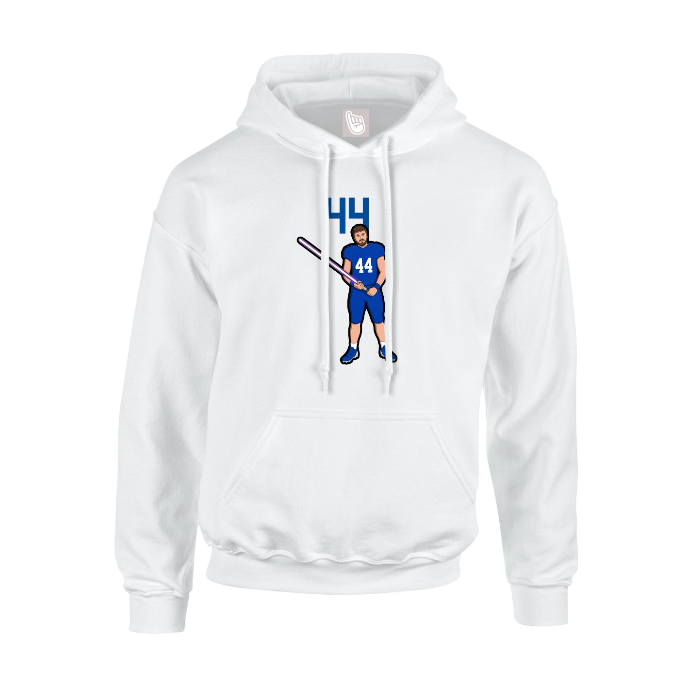 Hoodie — Number Top in White