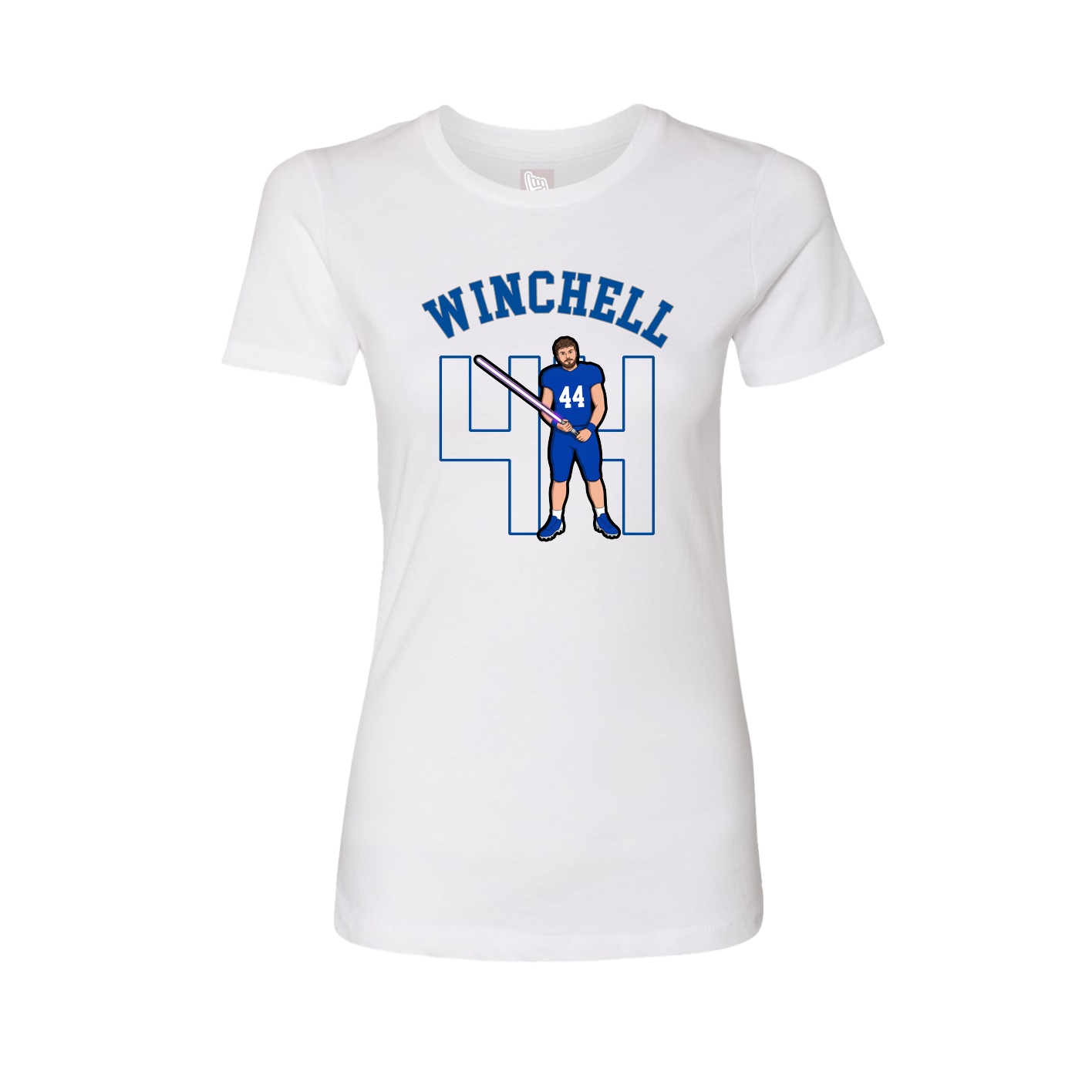 Fitted Women's Tee — Shirsey Arch in White