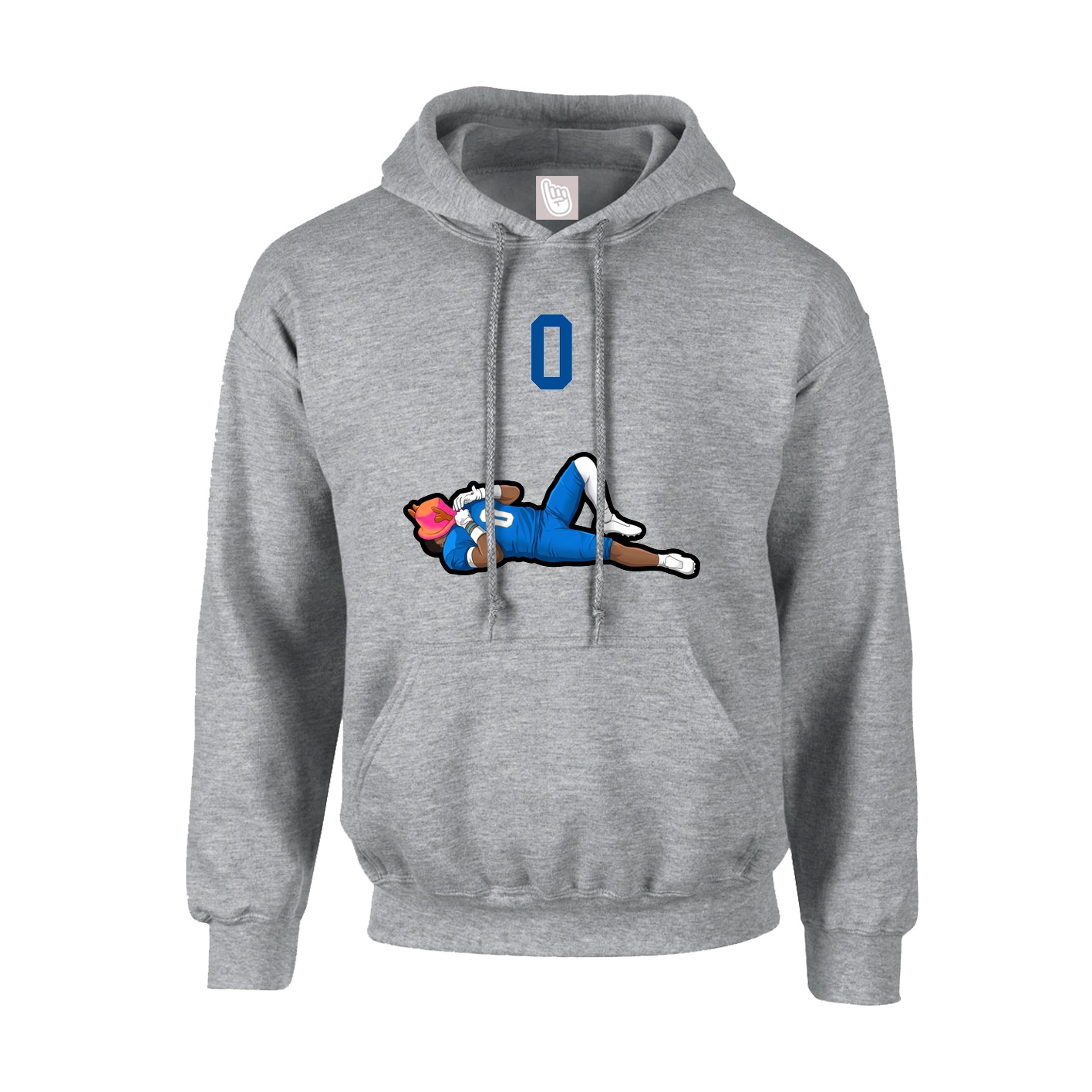 Youth Hoodie — Number Top in Grey