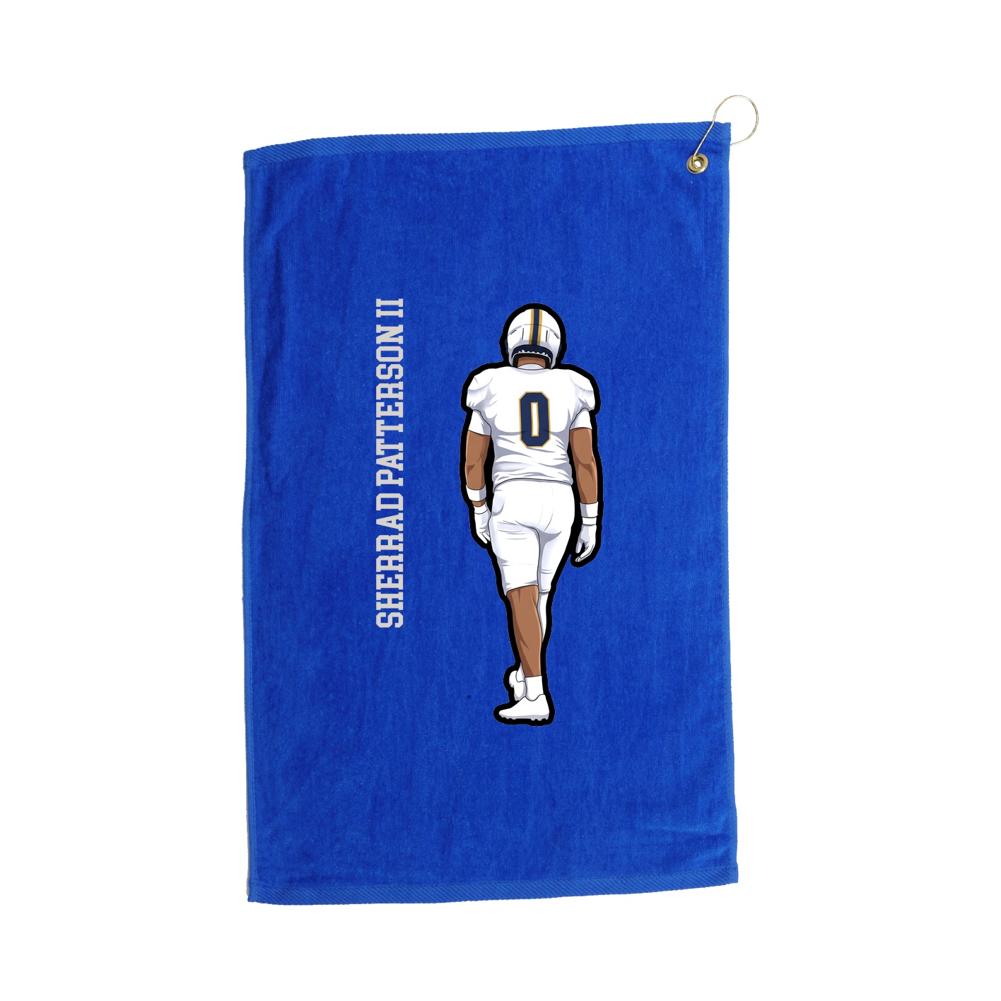 Golf Towel — Name Vertical in Royal