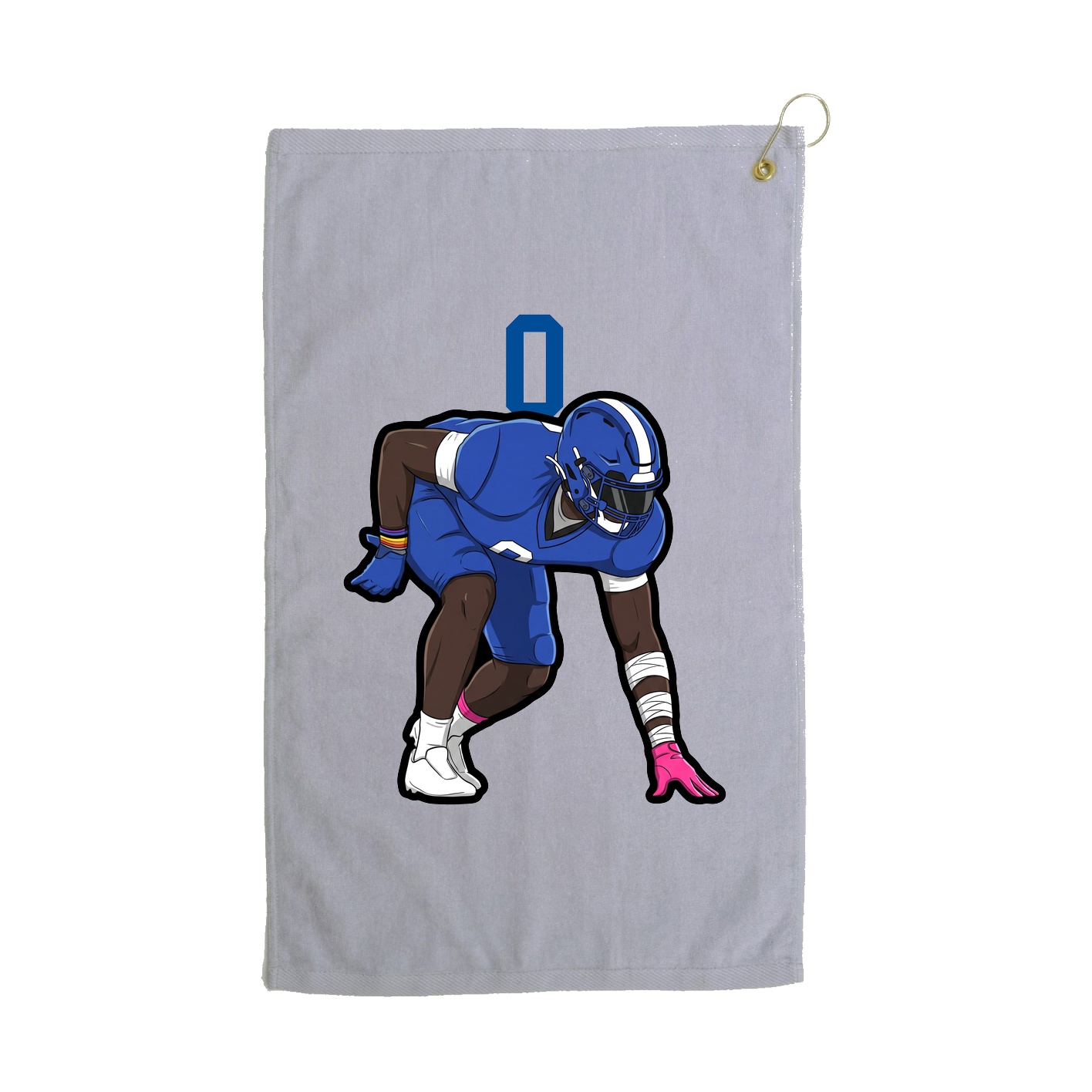 Golf Towel — Number Top in Grey