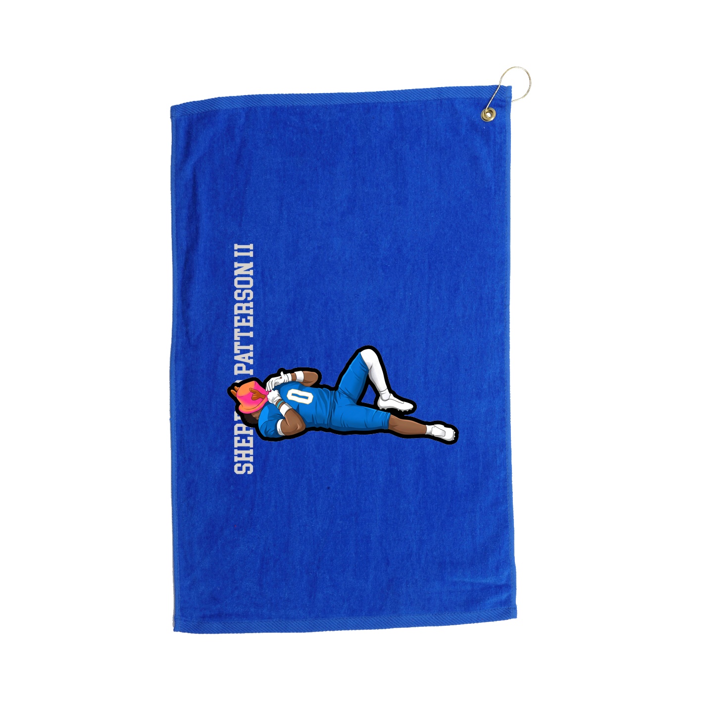 Golf Towel — Name Vertical in Royal