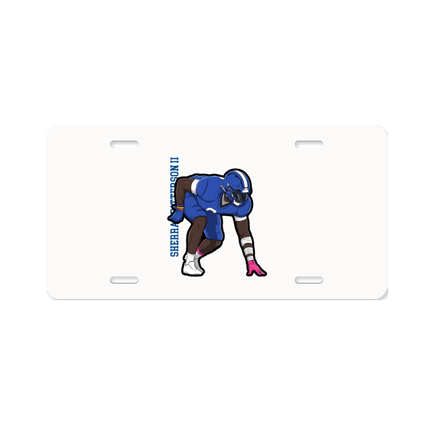 License Plate — Name Vertical in Classic