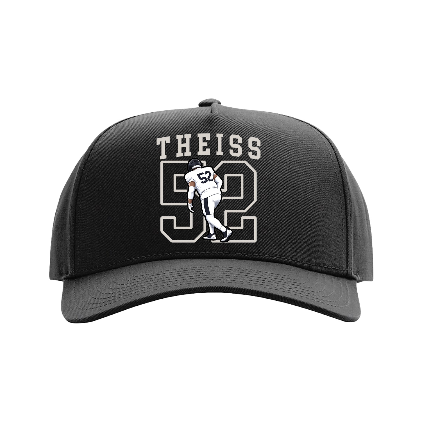 Full Fabric Five-Panel Champ Cap — Shirsey in Black