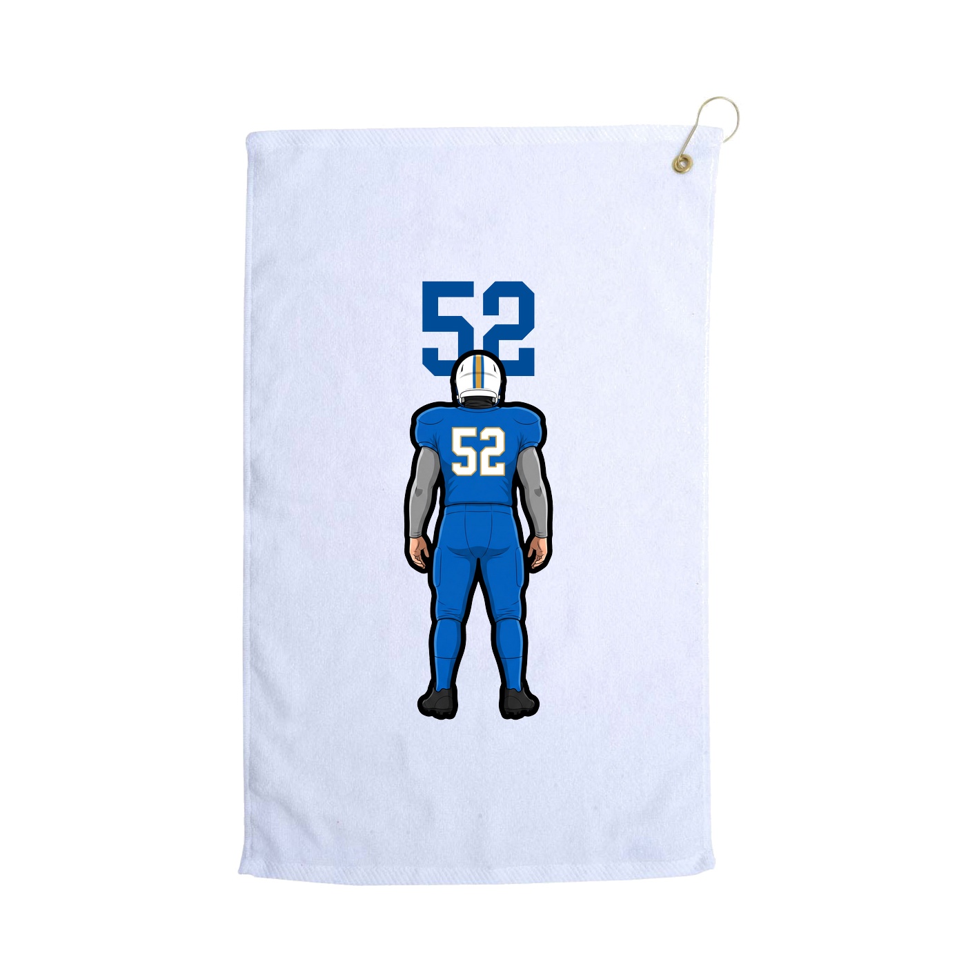 Golf Towel — Number Top in White