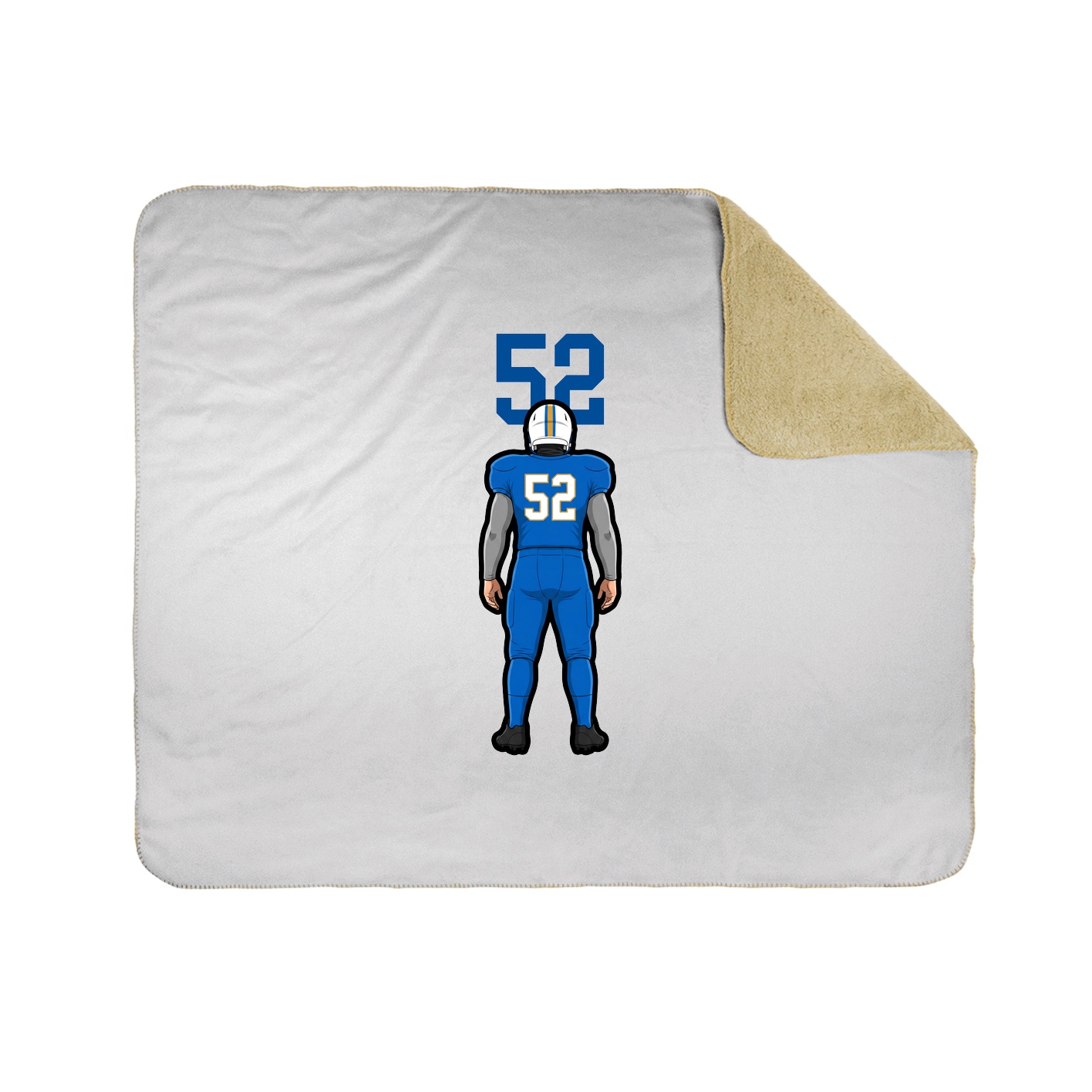 Throw Blanket — Number Top in White