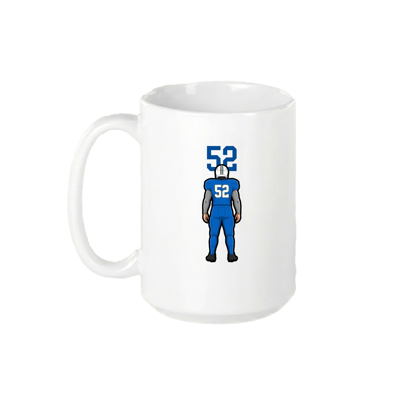 15oz Coffee Mug — Number Top in White