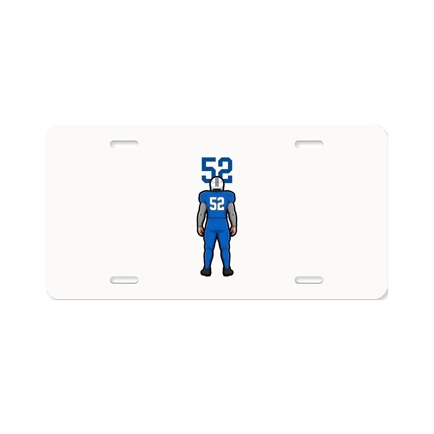 License Plate — Number Top in Classic