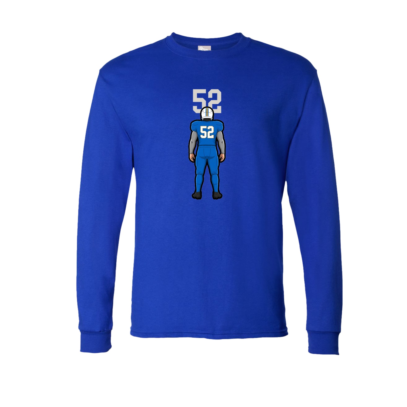 Long Sleeve Tee — Number Top in Royal