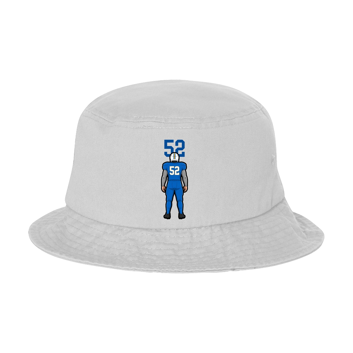 Bucket Cap — Number Top in White