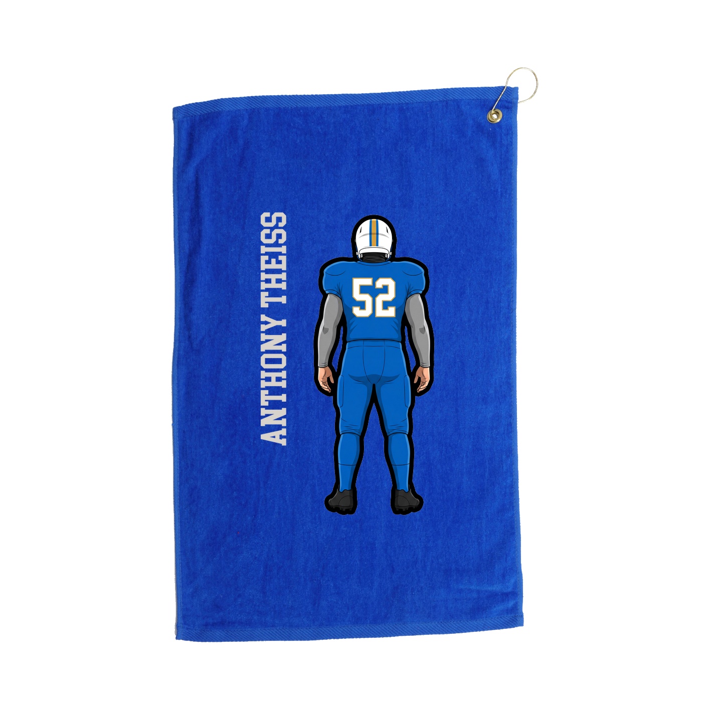 Golf Towel — Name Vertical in Royal