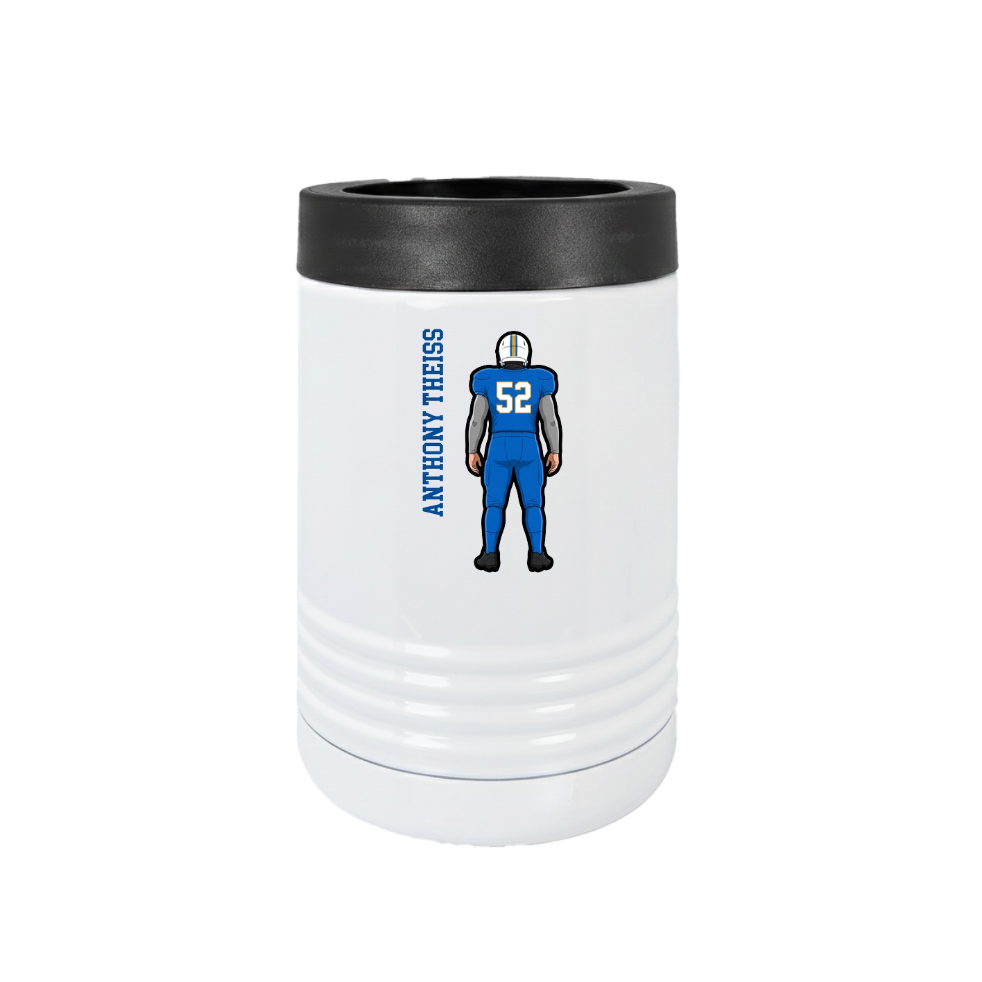 Beverage Holder — Name Vertical in White