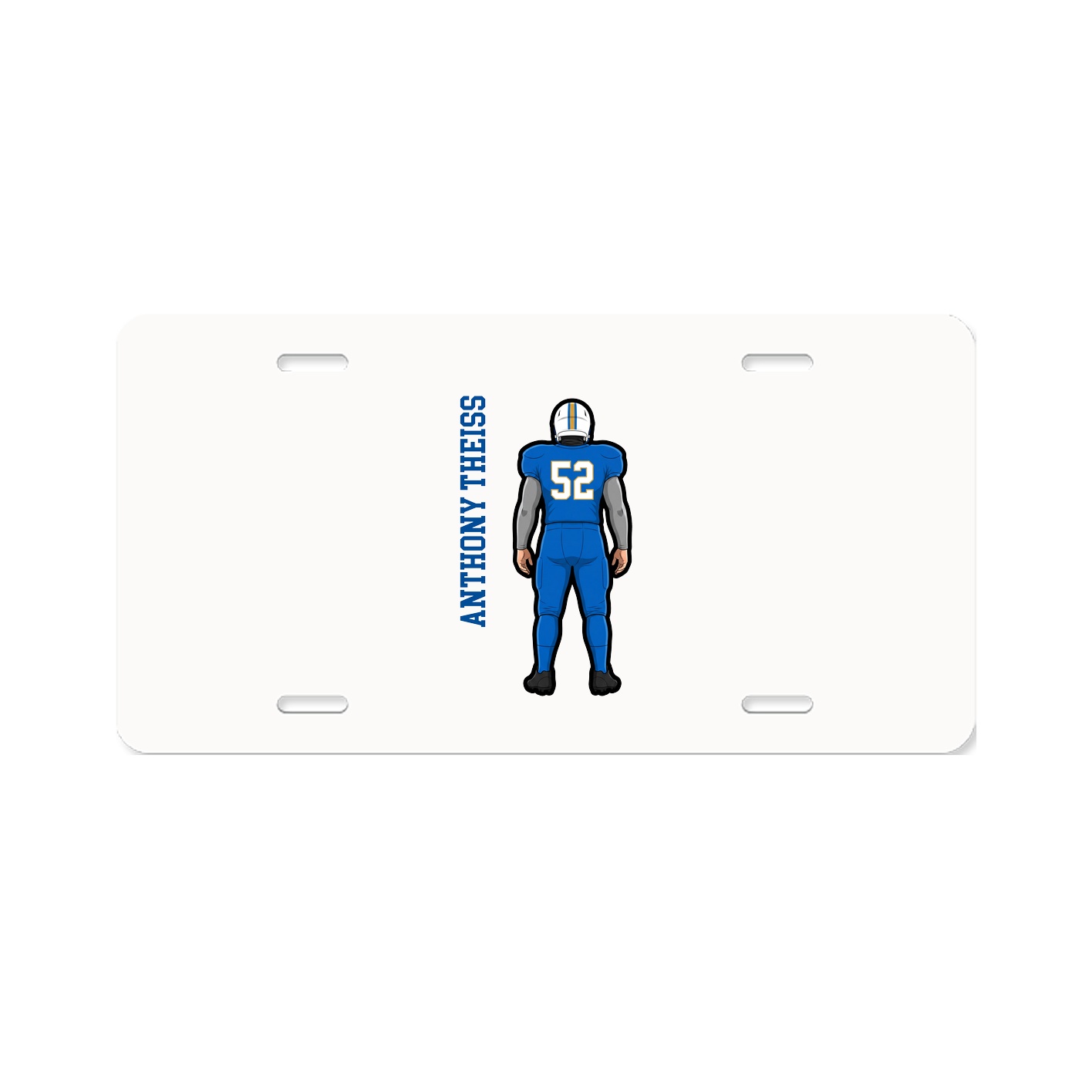 License Plate — Name Vertical in Classic