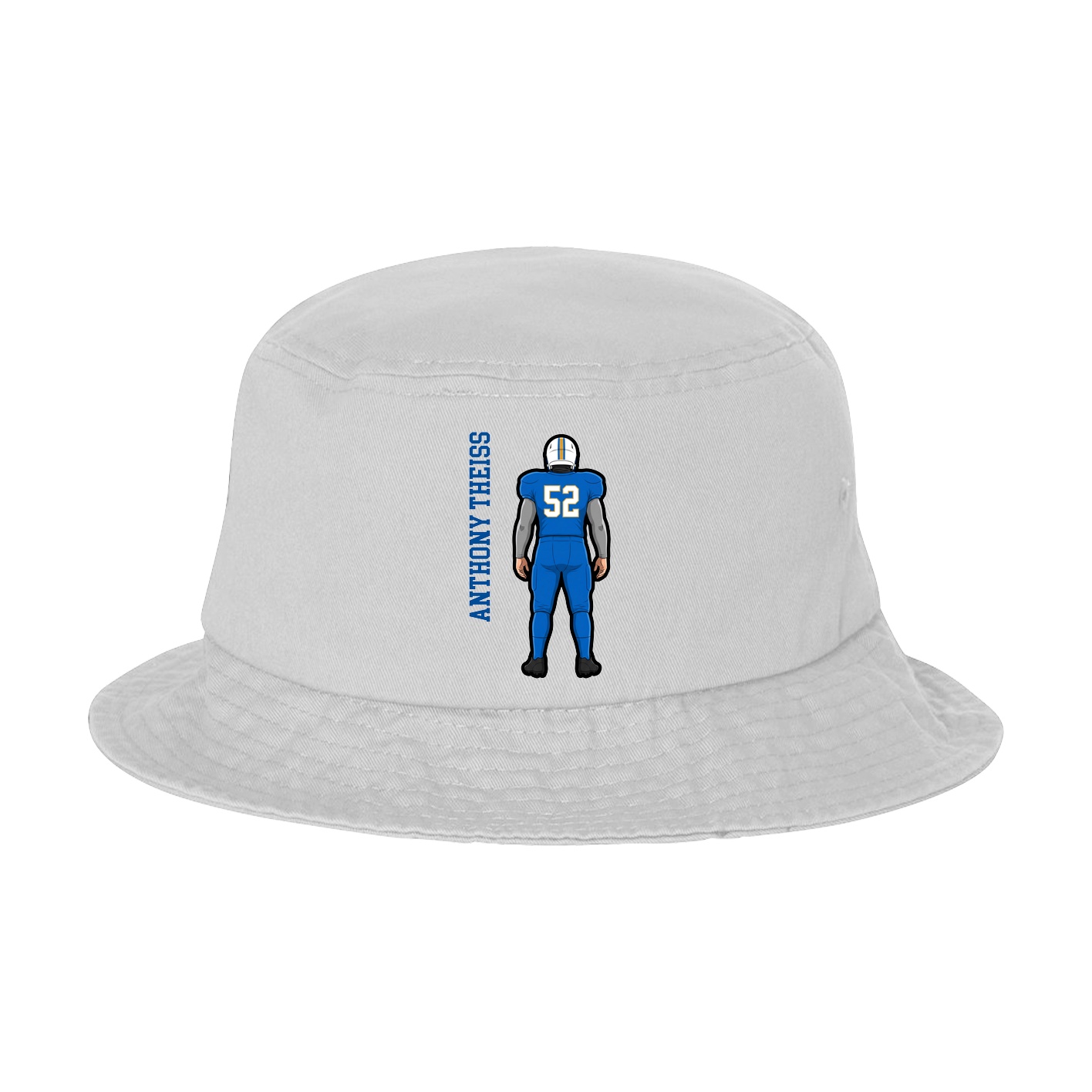 Bucket Cap — Name Vertical in White
