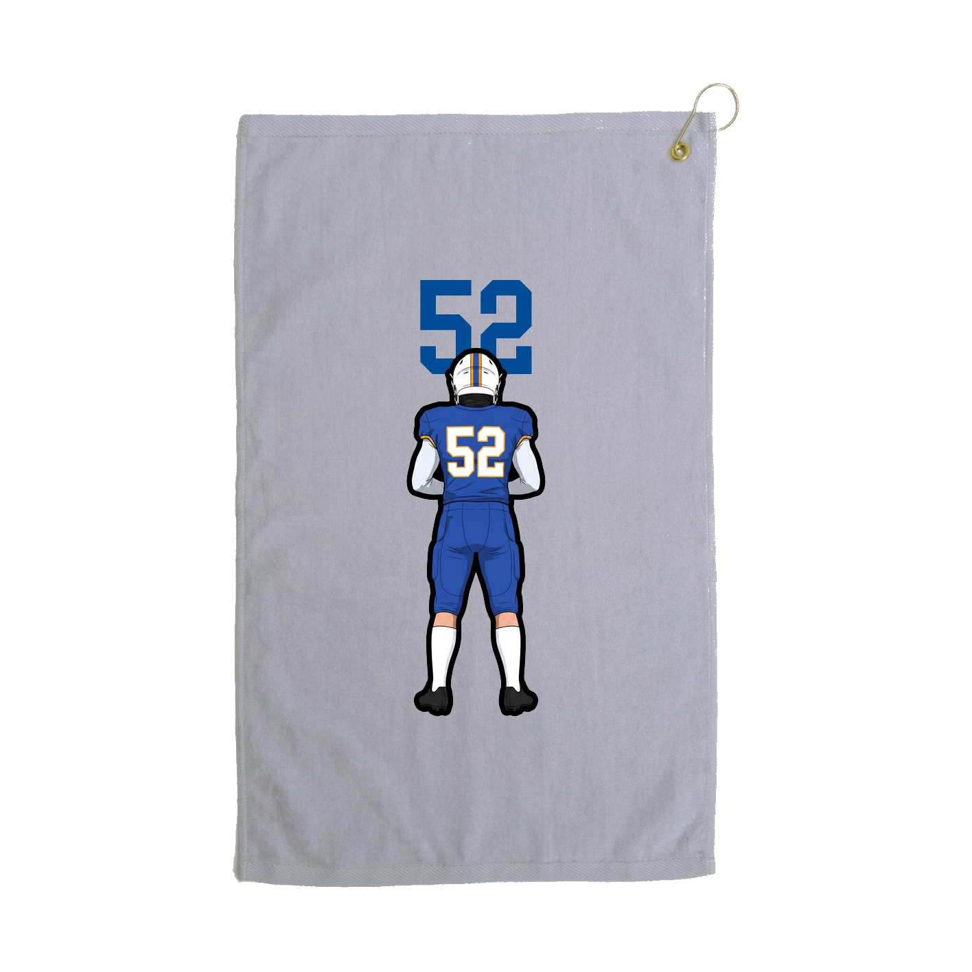 Golf Towel — Number Top in Grey