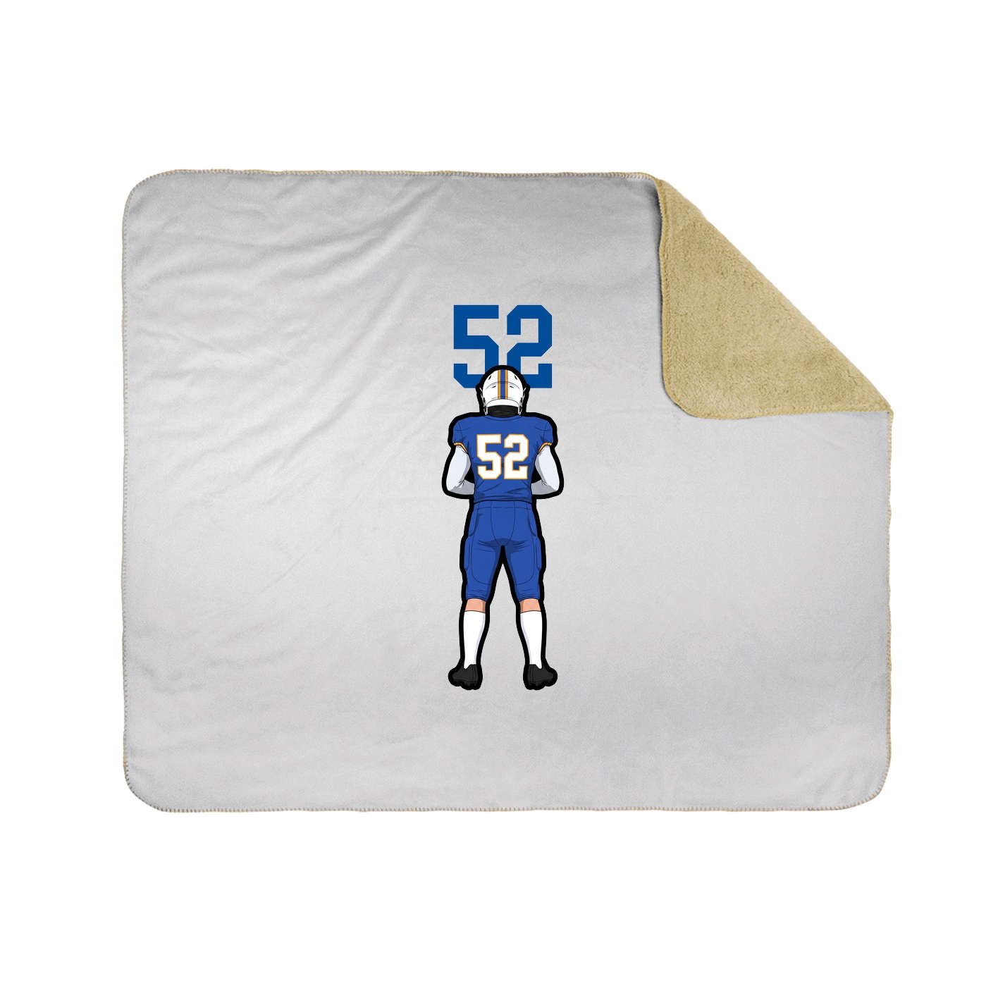 Throw Blanket — Number Top in White