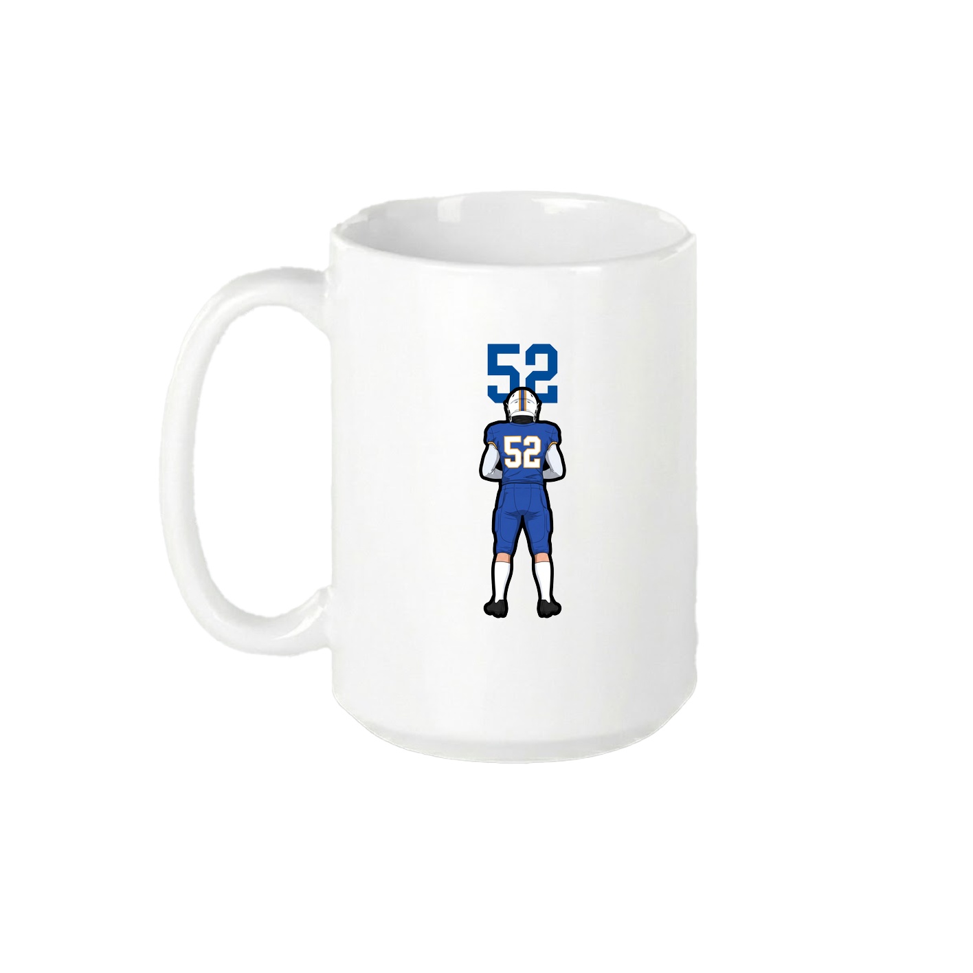15oz Coffee Mug — Number Top in White
