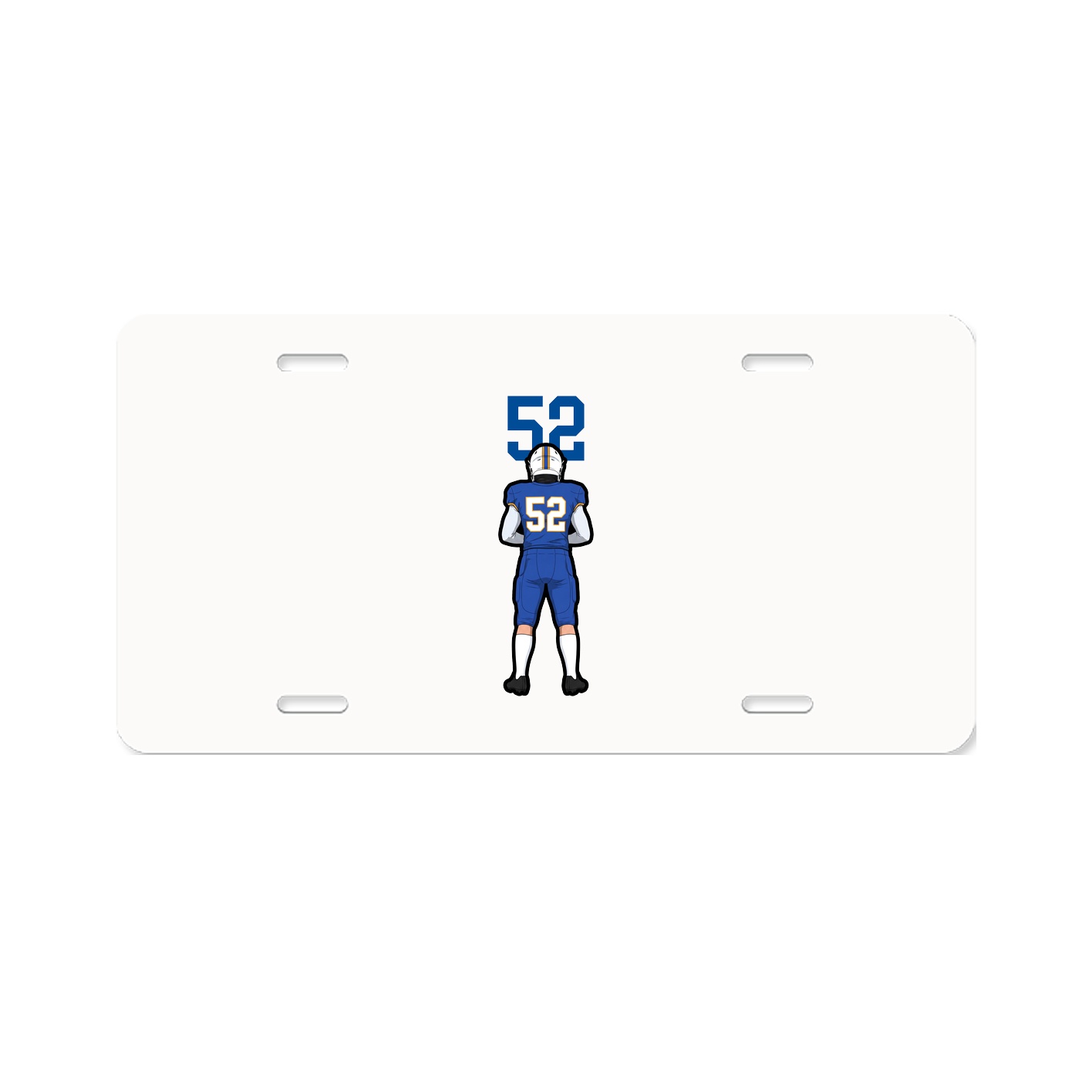 License Plate — Number Top in Classic