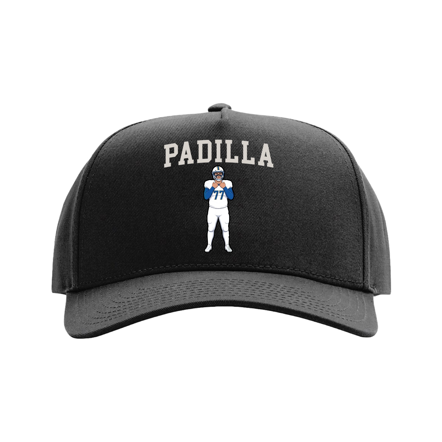 Full Fabric Five-Panel Champ Cap — Shirsey in Black
