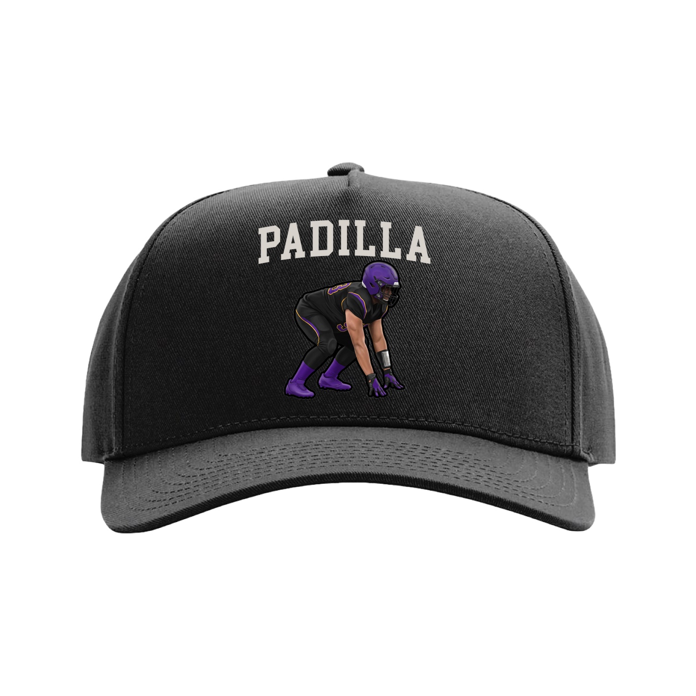 Full Fabric Five-Panel Champ Cap — Shirsey in Black