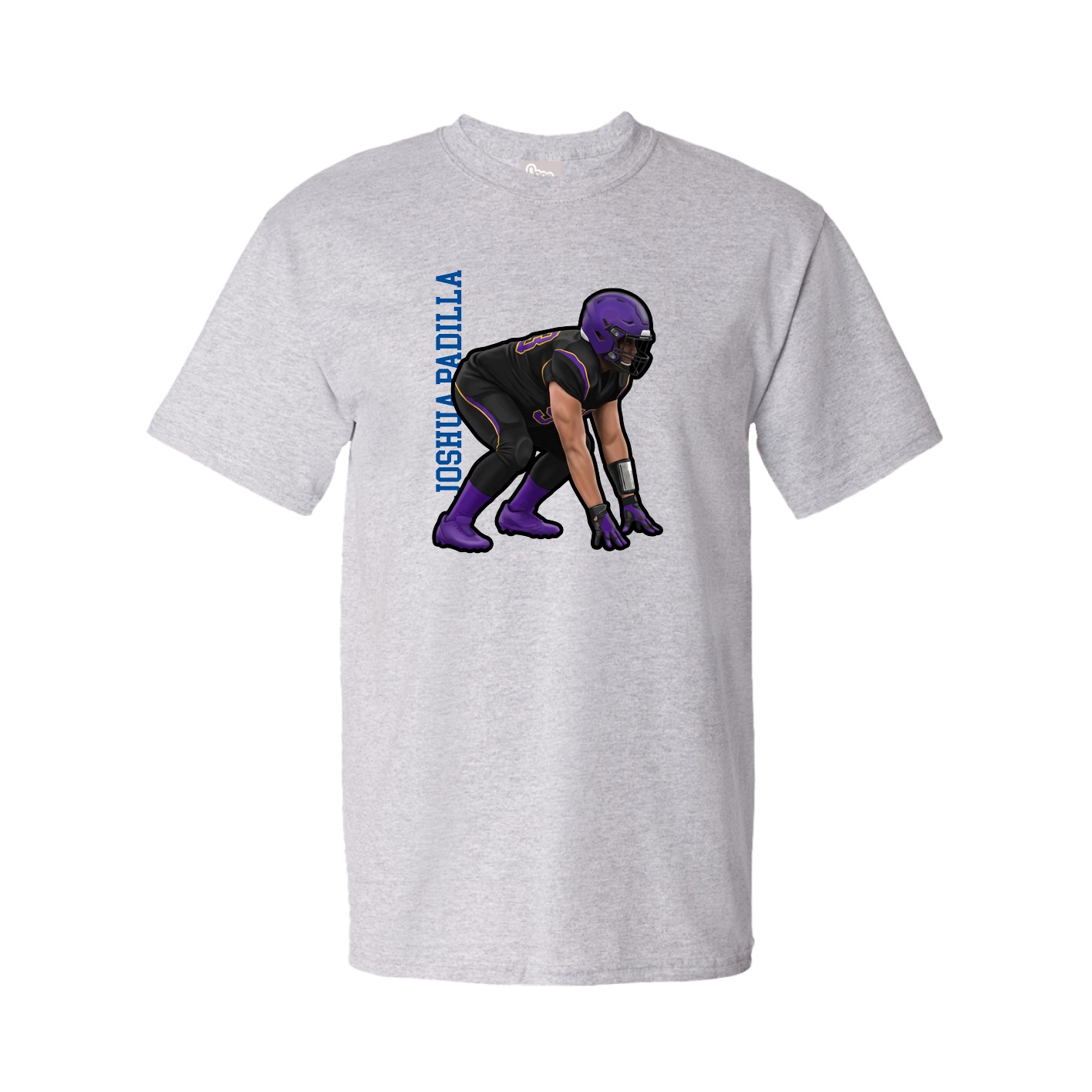 Tee — Name Vertical in Grey