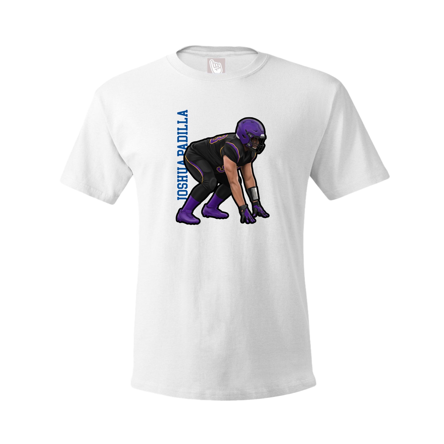 Tee — Name Vertical in White