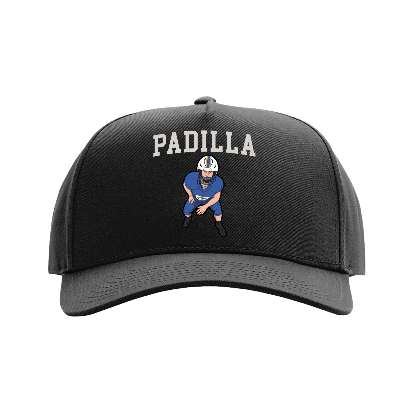 Full Fabric Five-Panel Champ Cap — Shirsey in Black